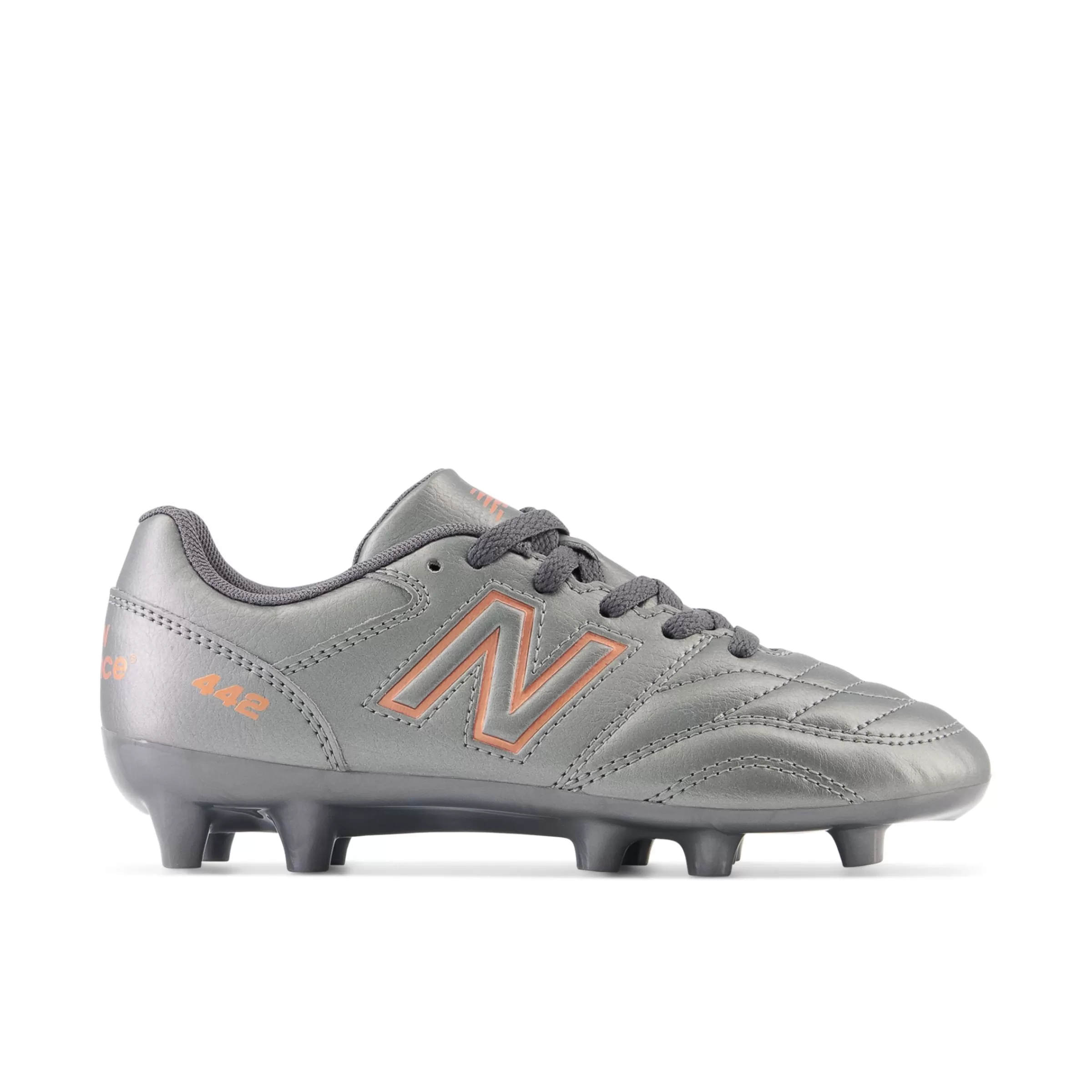 New Balance Chaussures | Chaussures de Football-442v2AcademyJuniorFG Silver avec Graphite et Copper