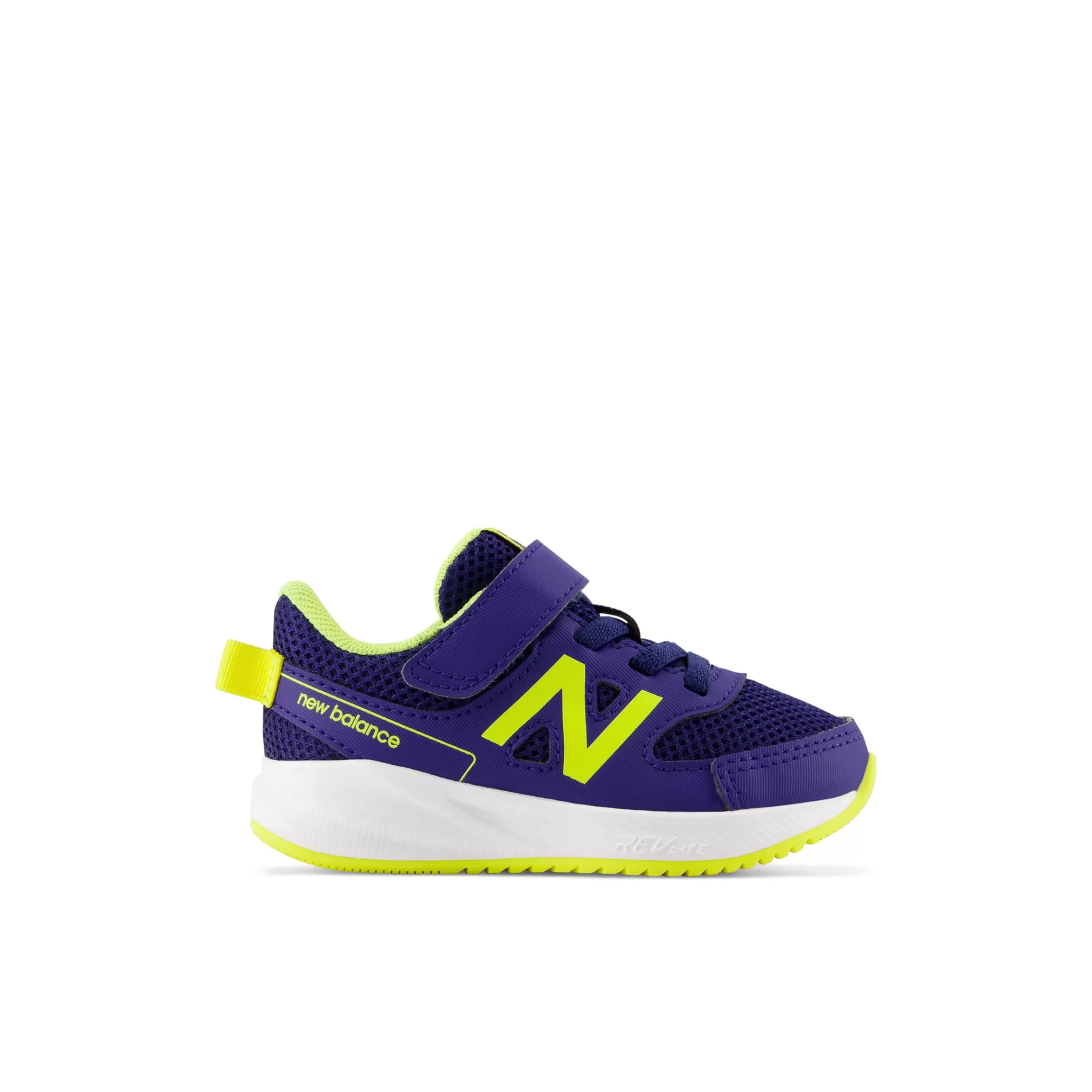 New Balance Chaussures de Running | Sneakers-570v3BungeeLacewithTopStrap Blue avec Happy Yellow et White