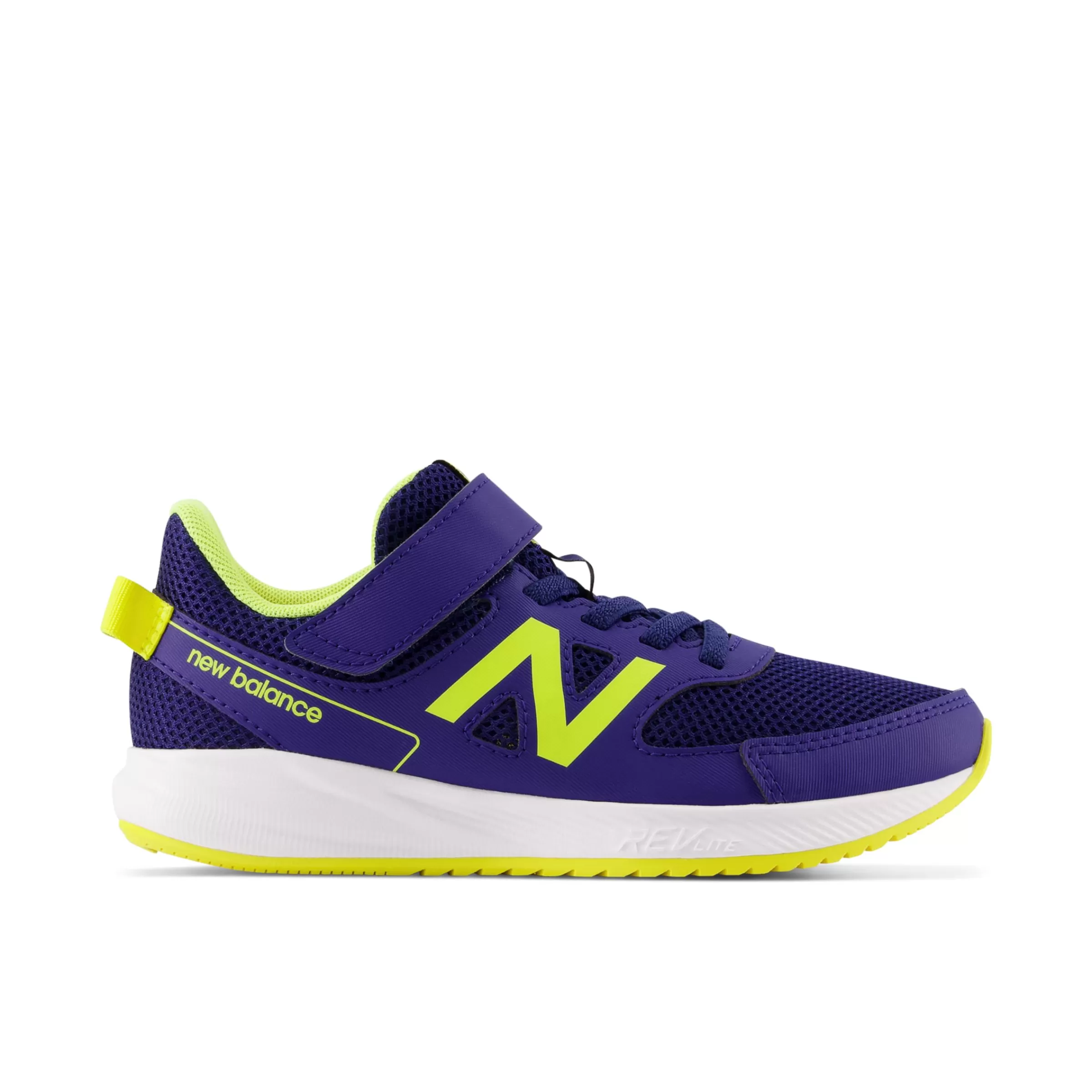 New Balance Chaussures de Running | Chaussures-570v3BungeeLacewithTopStrap Blue avec Happy Yellow et White