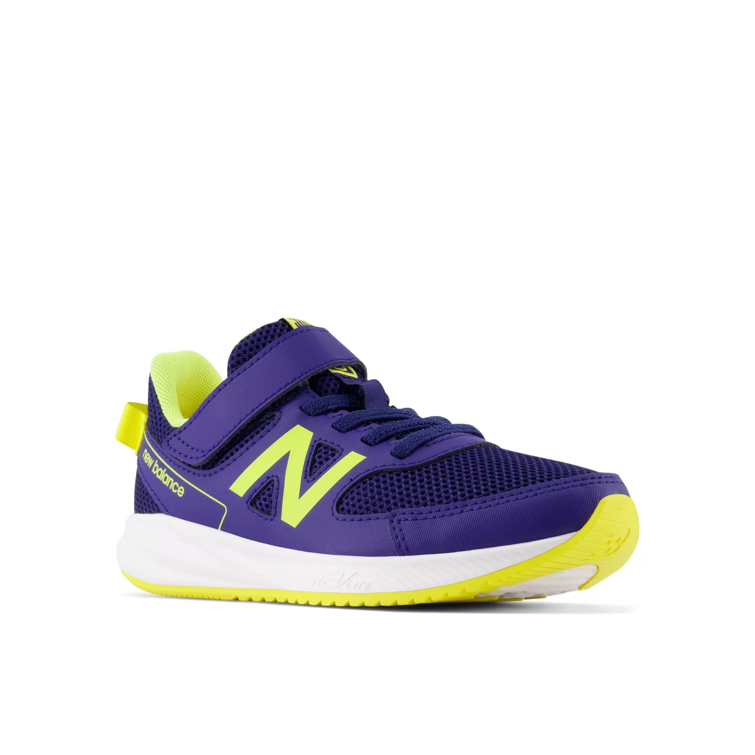 New Balance Chaussures de Running | Chaussures-570v3BungeeLacewithTopStrap Blue avec Happy Yellow et White