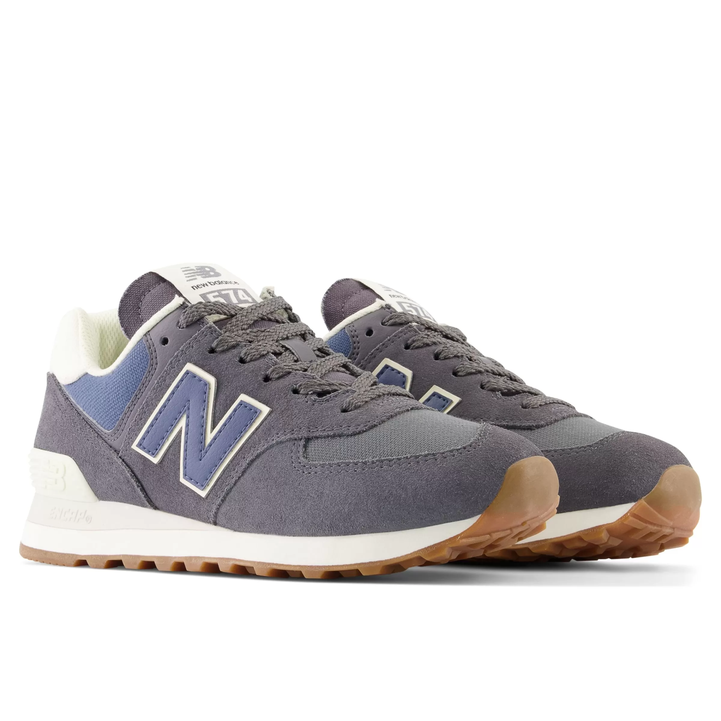 New Balance Chaussures Soldes-574 Magnet avec Vintage Indigo et Angora