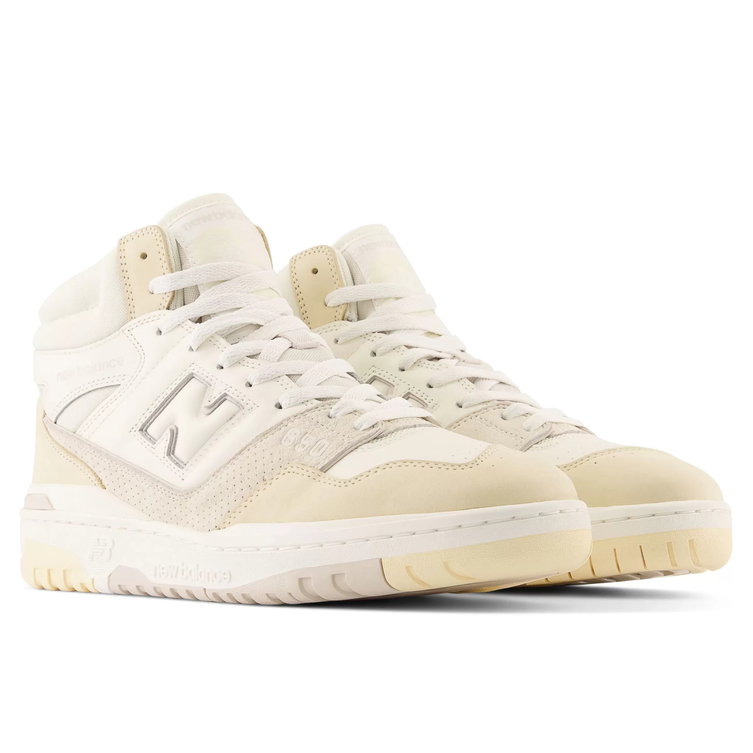 New Balance Chaussures Soldes-650 Beige avec Macadamia Nut et White