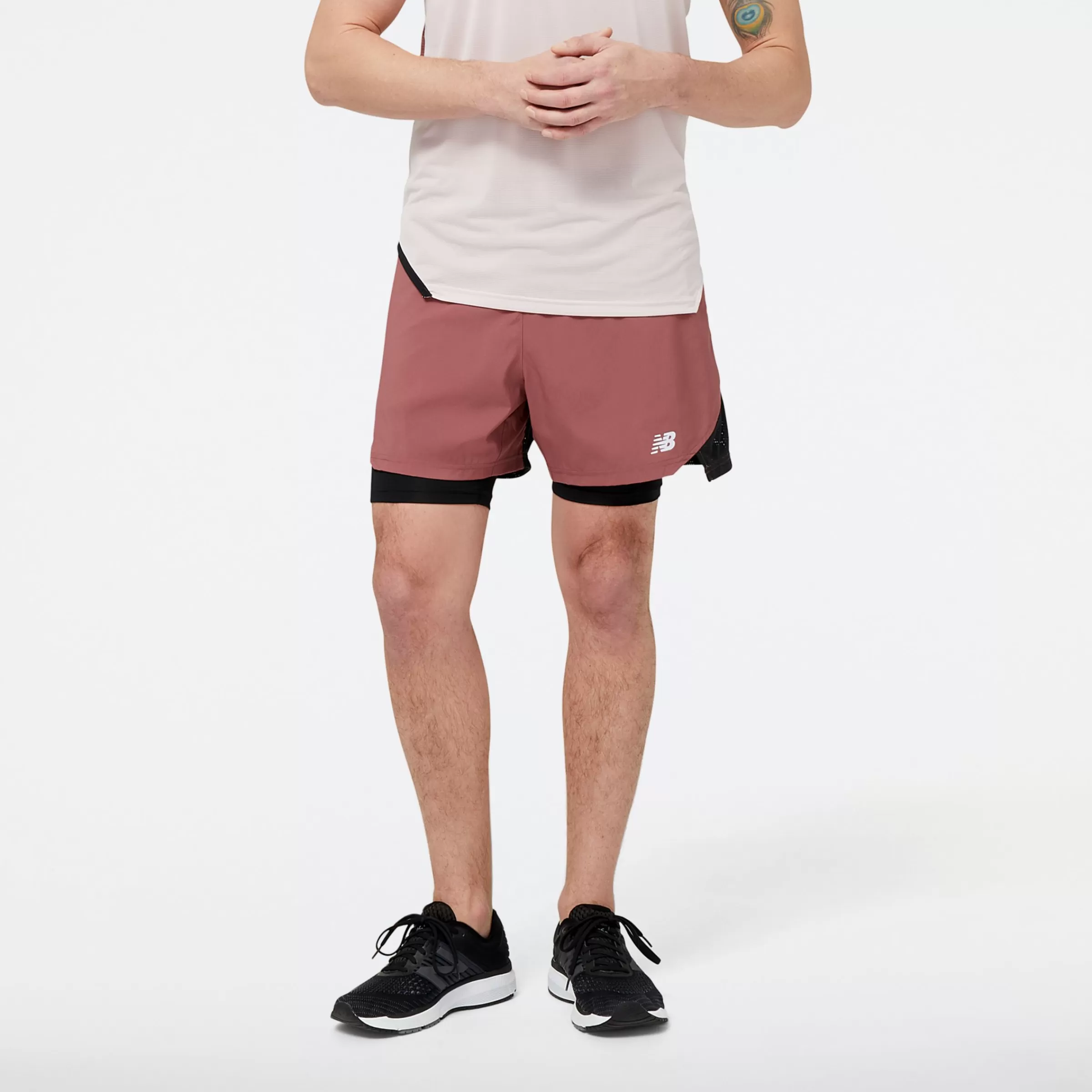 New Balance Shorts | Vêtements de Running-AcceleratePacer5Inch2-in-1Short WASHED BURGUNDY