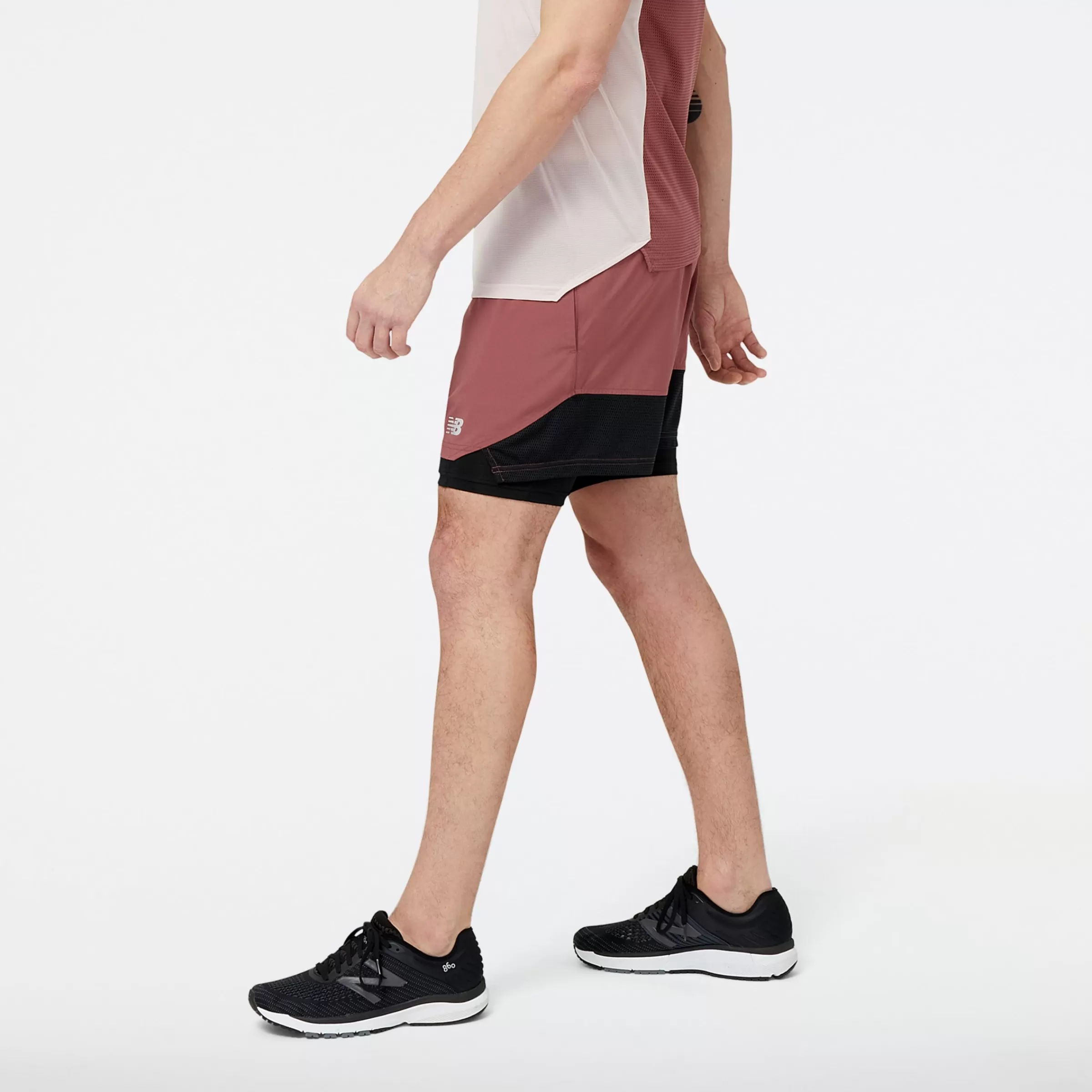 New Balance Shorts | Vêtements de Running-AcceleratePacer5Inch2-in-1Short WASHED BURGUNDY