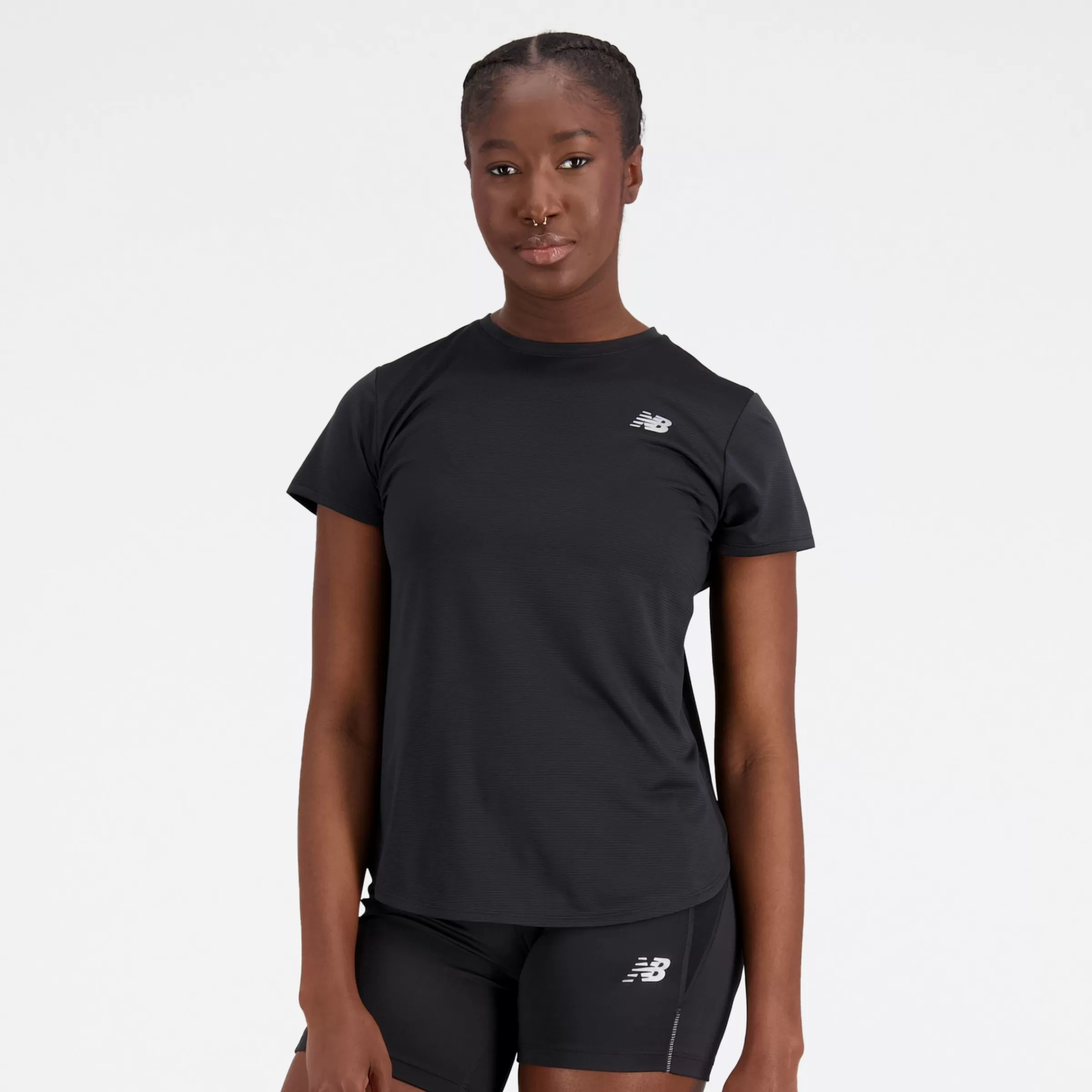 New Balance Vêtements de Running | T-shirts et hauts-AccelerateShortSleeve BLACK