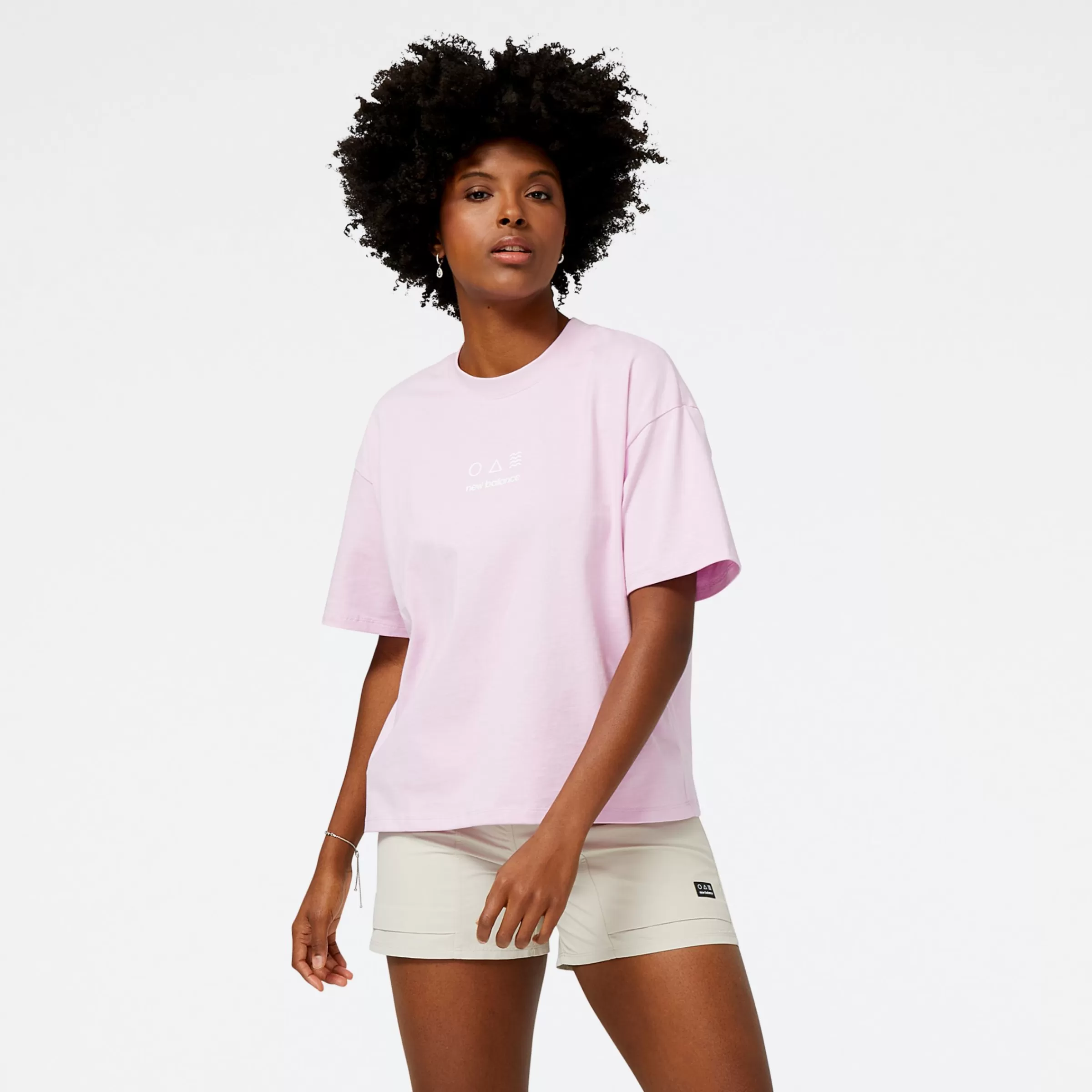 New Balance Tee-shirts et Débardeurs | Vêtements-ATCottonJerseyShortSleeve LILAC CLOUD