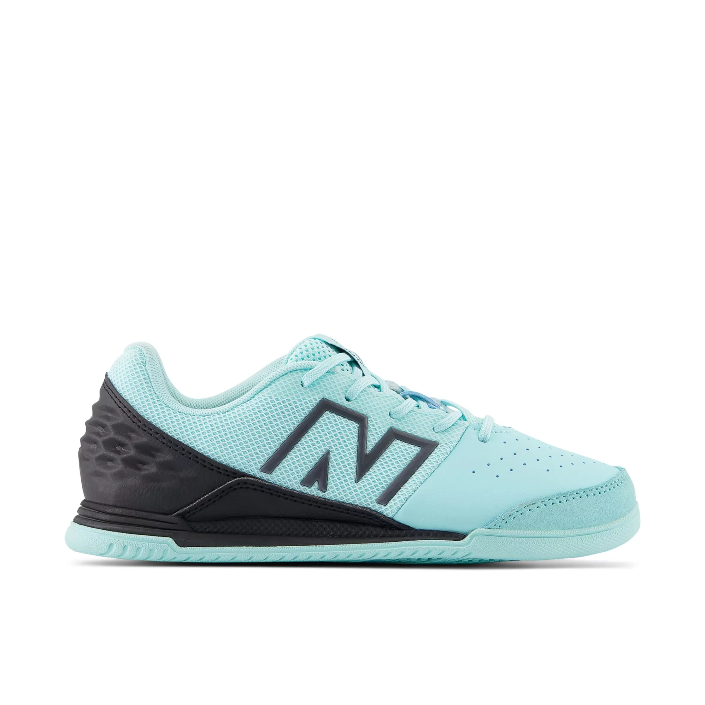 New Balance Chaussures | Chaussures de Football-Audazov6CommandJuniorIN Bright Cyan avec Black et Silver