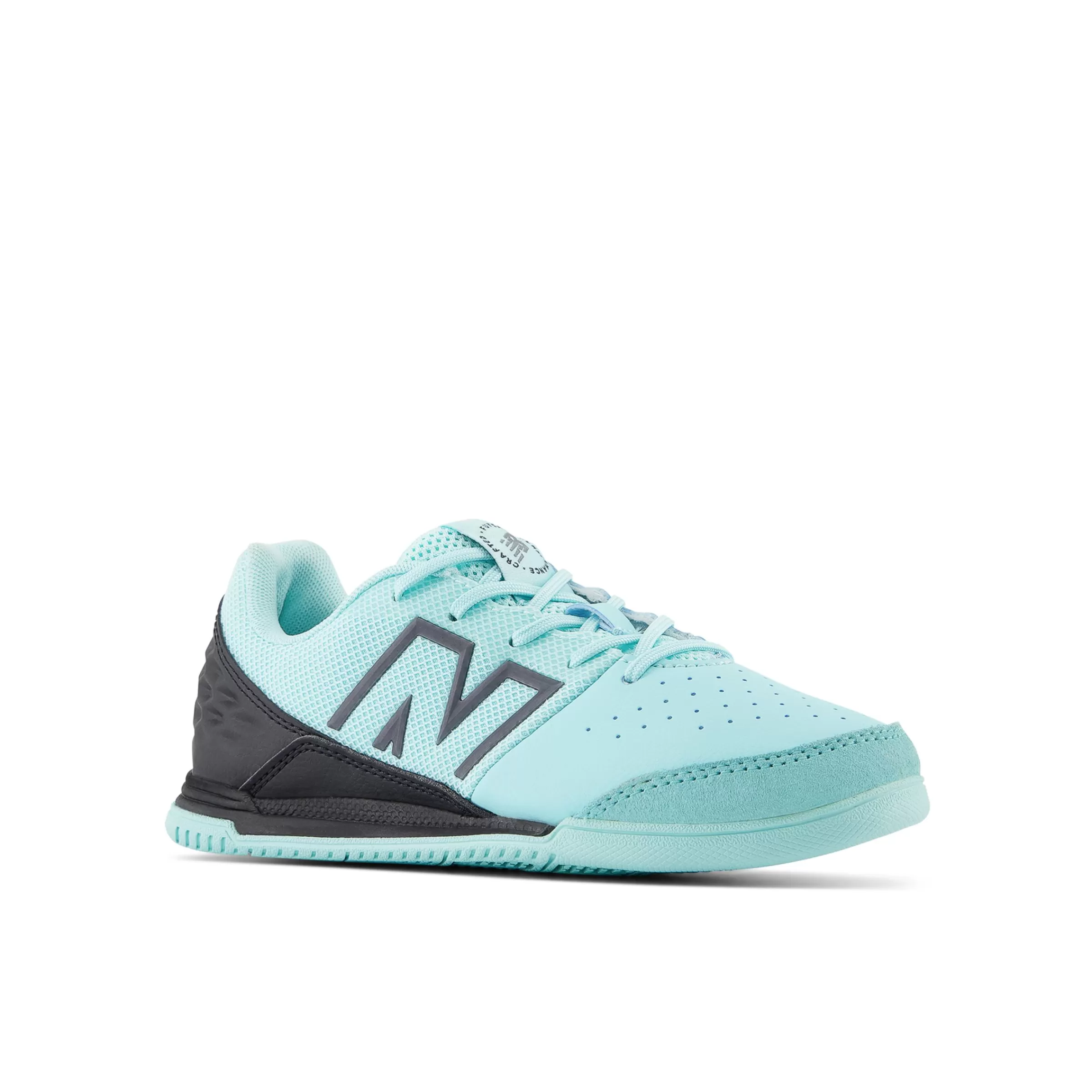 New Balance Chaussures | Chaussures de Football-Audazov6CommandJuniorIN Bright Cyan avec Black et Silver