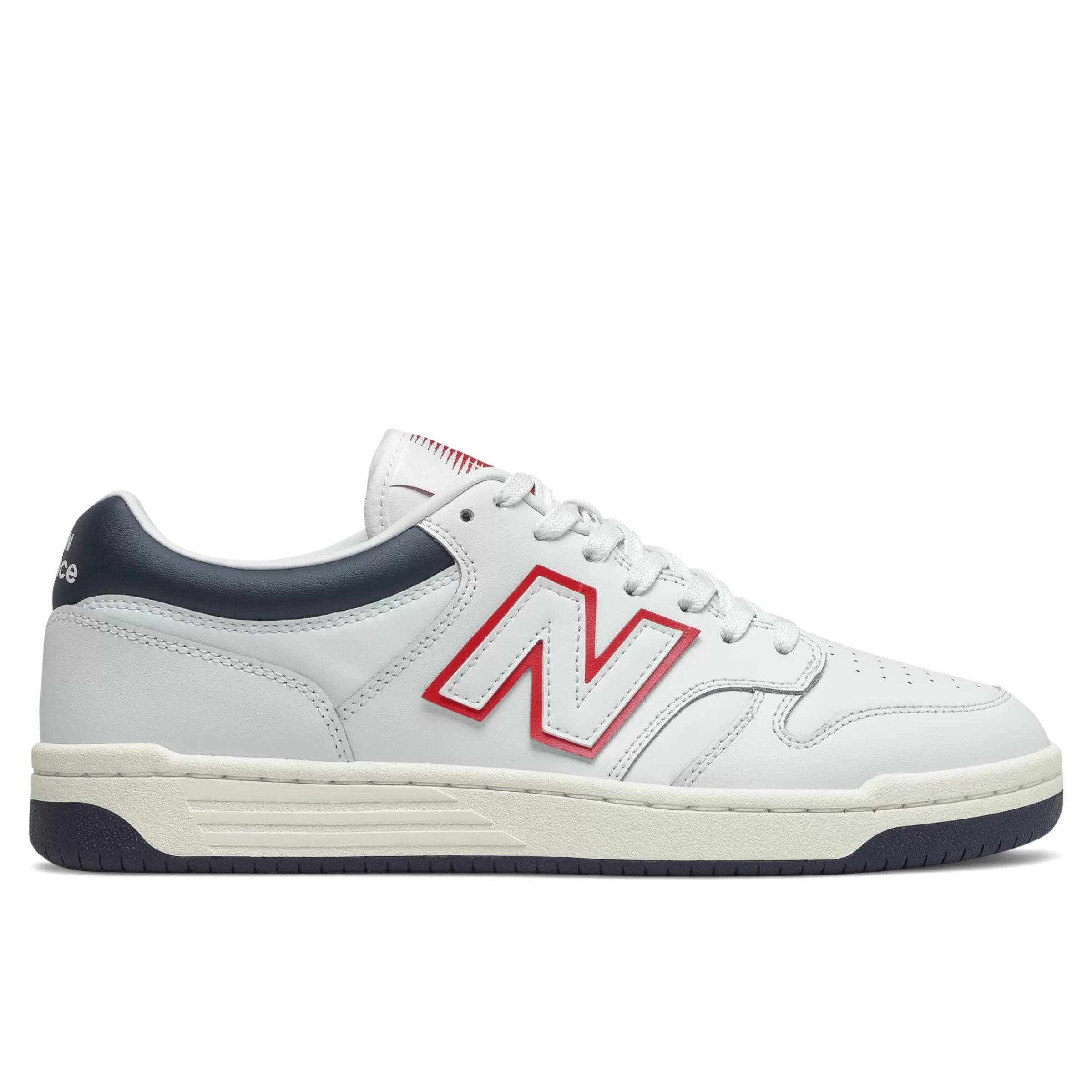 New Balance Chaussures Soldes-BB480 White avec Navy