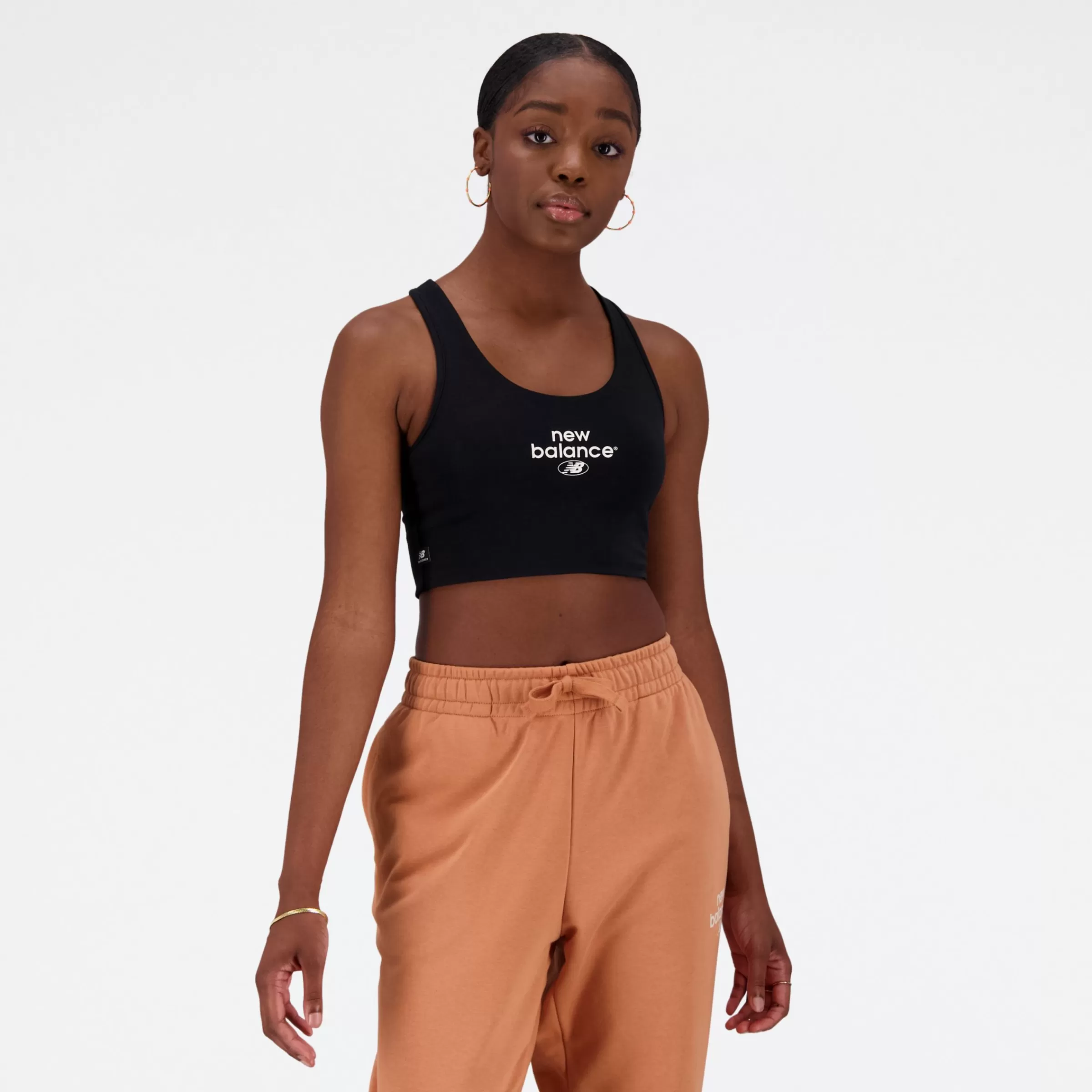 New Balance Vêtements-BrassièreEssentialsReimaginedCottonSpandexTop BLACK