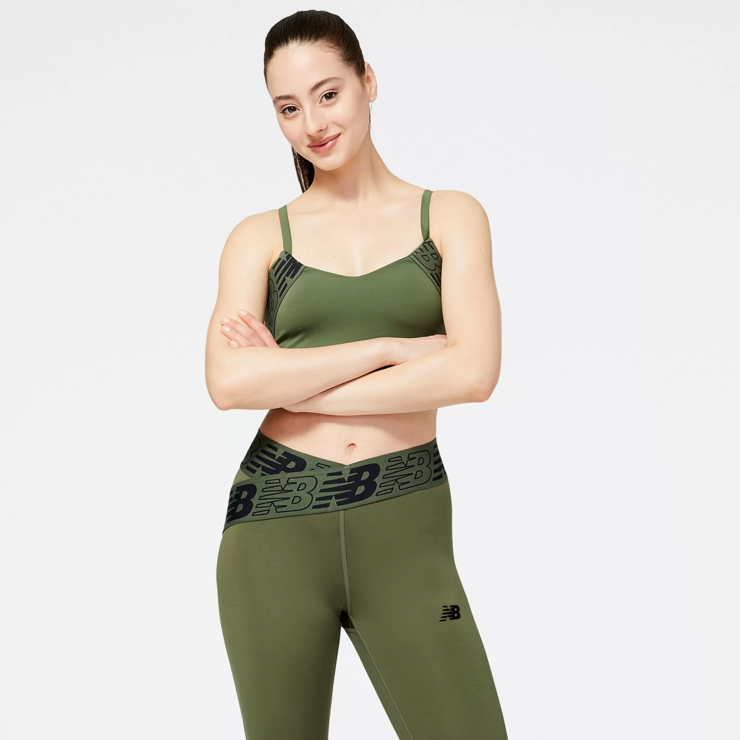 New Balance Vêtements de Running | Course-BrassièreRelentlessCrop DEEP OLIVE GREEN