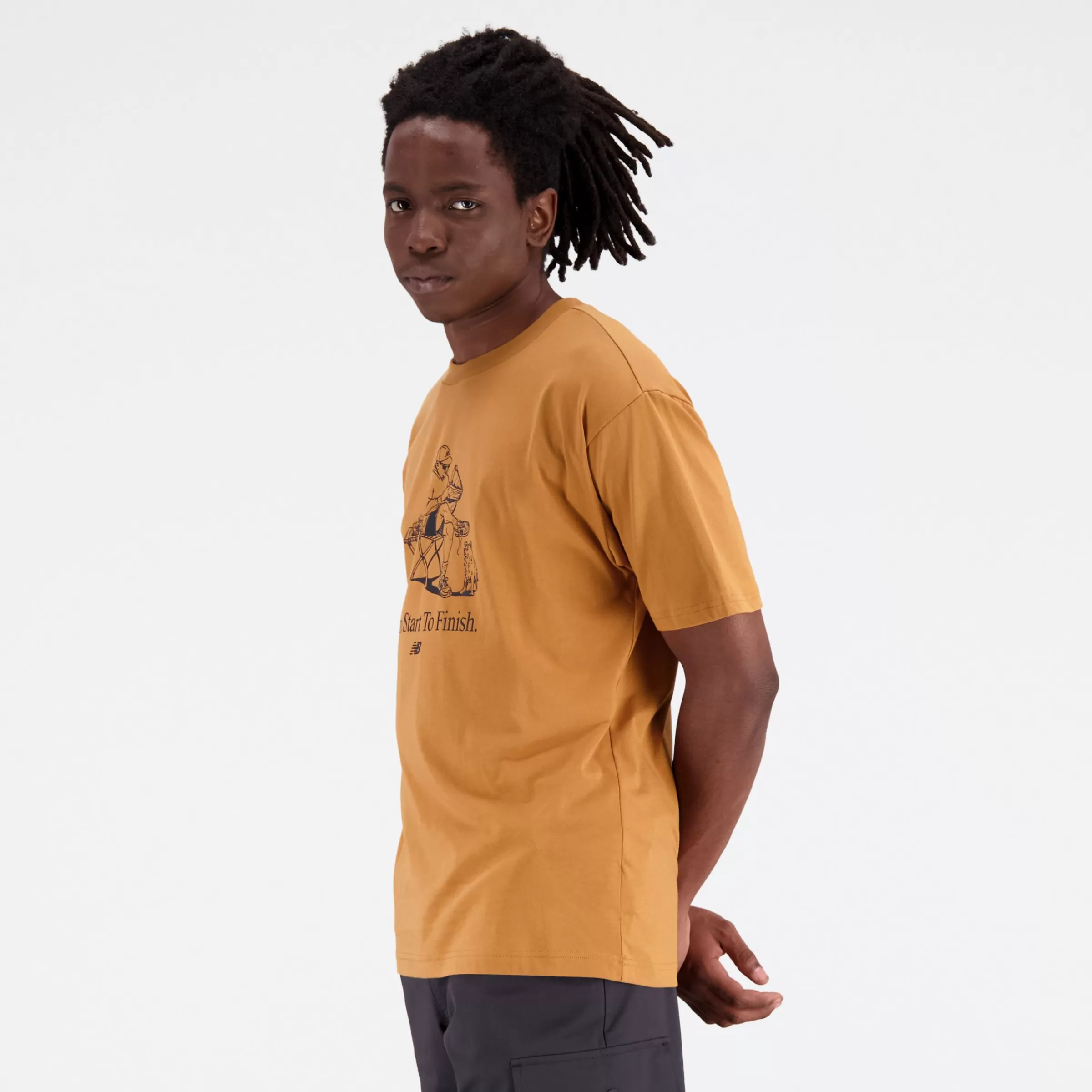 New Balance Vêtements | Tee-shirts et Maillots-EssentialsCafeGrandpaCottonJerseyT-Shirt TOBACCO