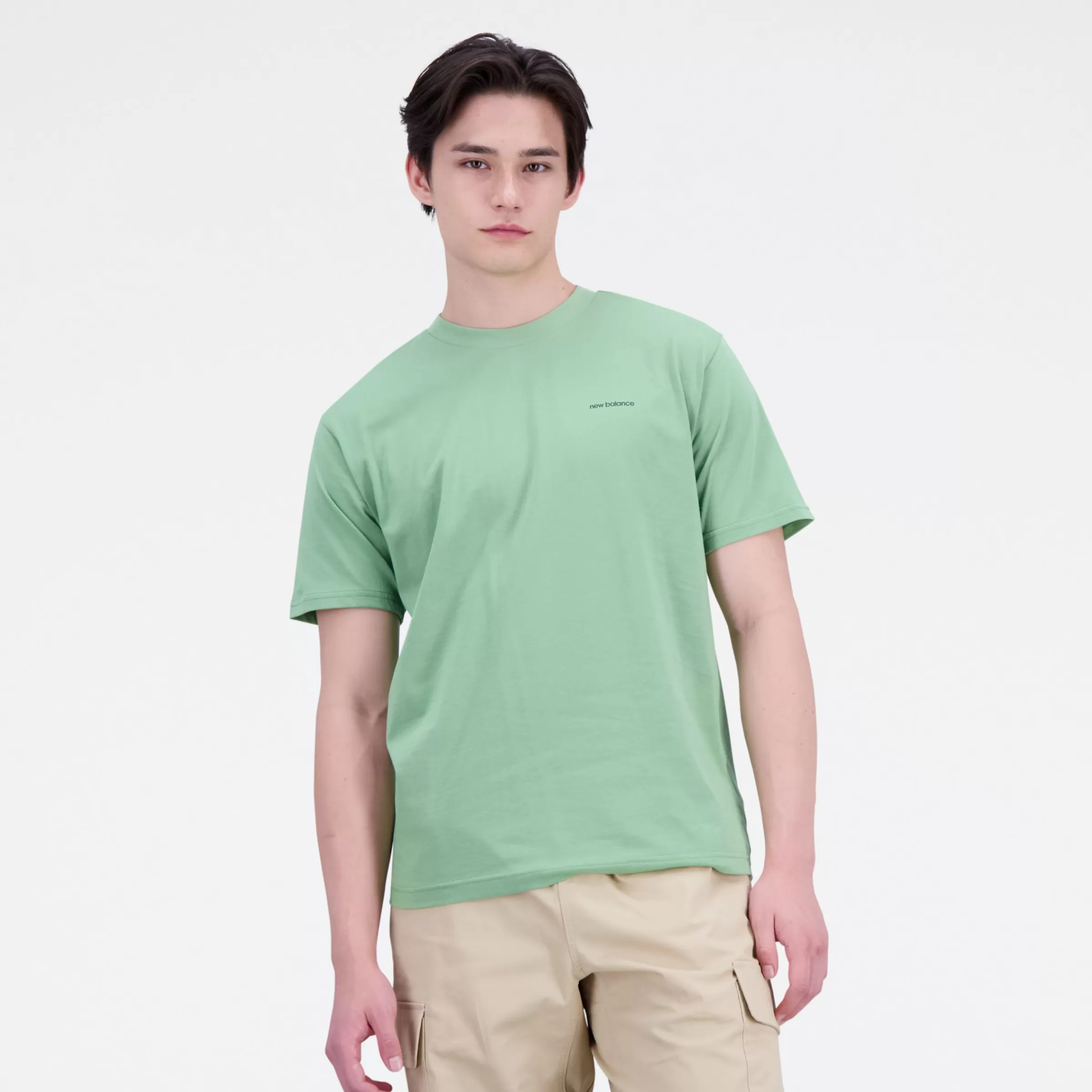 New Balance Vêtements | Tee-shirts et Maillots-EssentialsCafeShopFrontCottonJerseyT-Shirt CHIVE