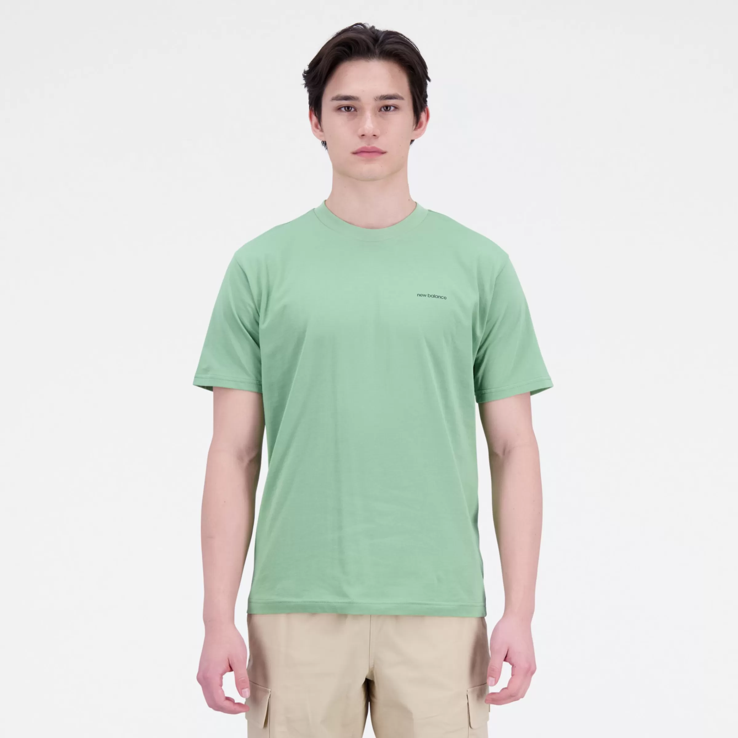 New Balance Vêtements | Tee-shirts et Maillots-EssentialsCafeShopFrontCottonJerseyT-Shirt CHIVE