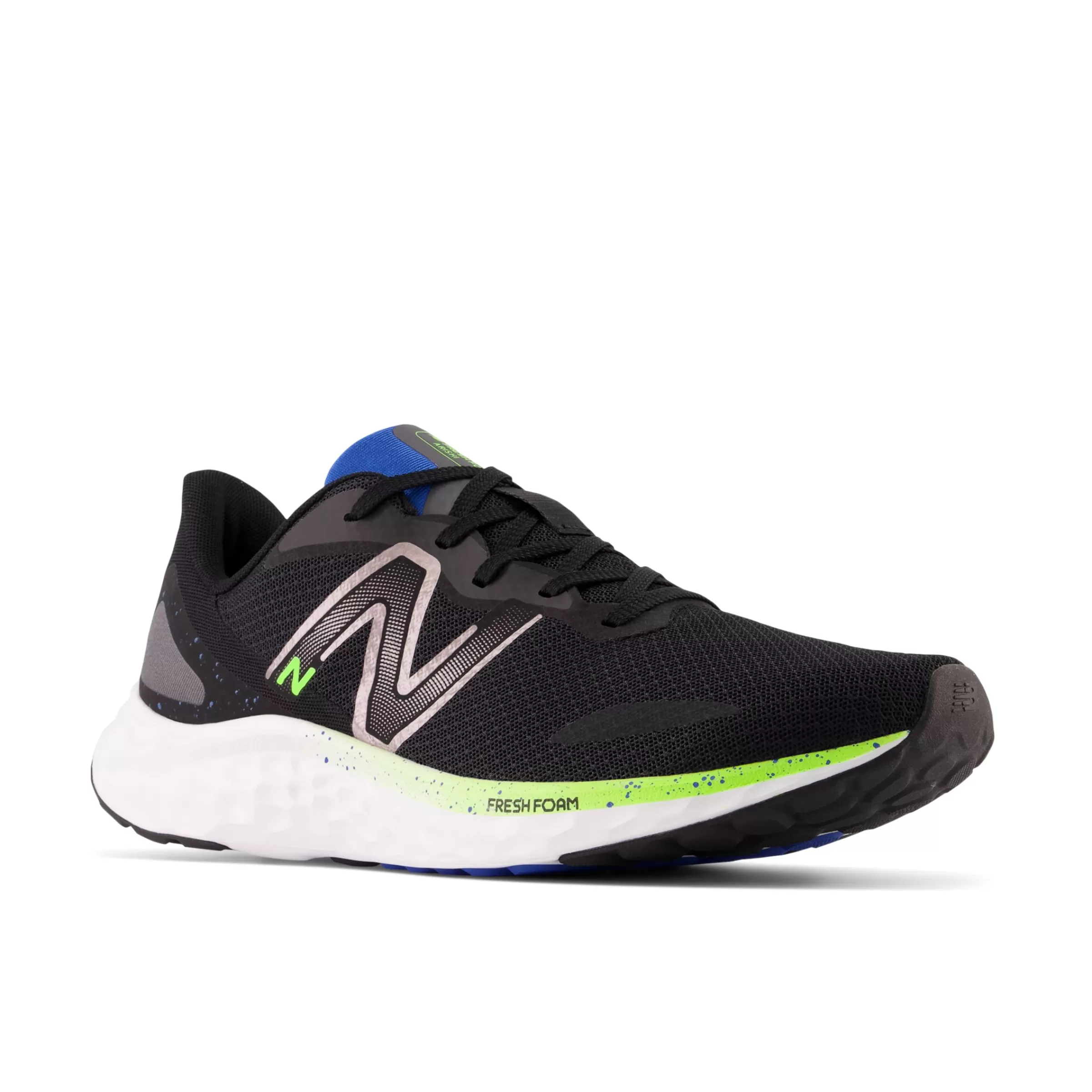 New Balance Chaussures de Running | Distance-FreshFoamArishiv4 Black avec Pixel Green et Cobalt