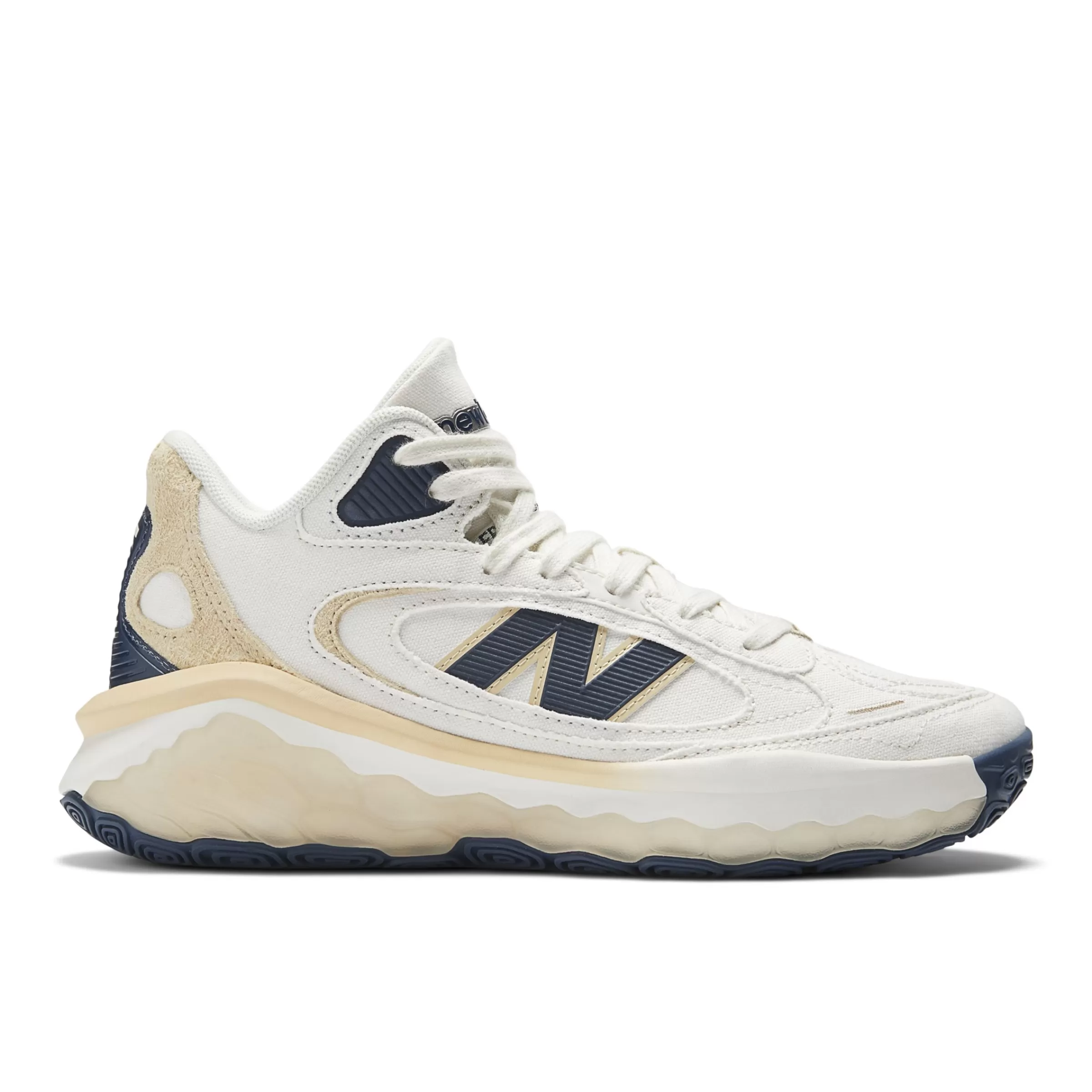 New Balance Chaussures Soldes-FreshFoamBB Sea Salt avec Navy Blue et Gold