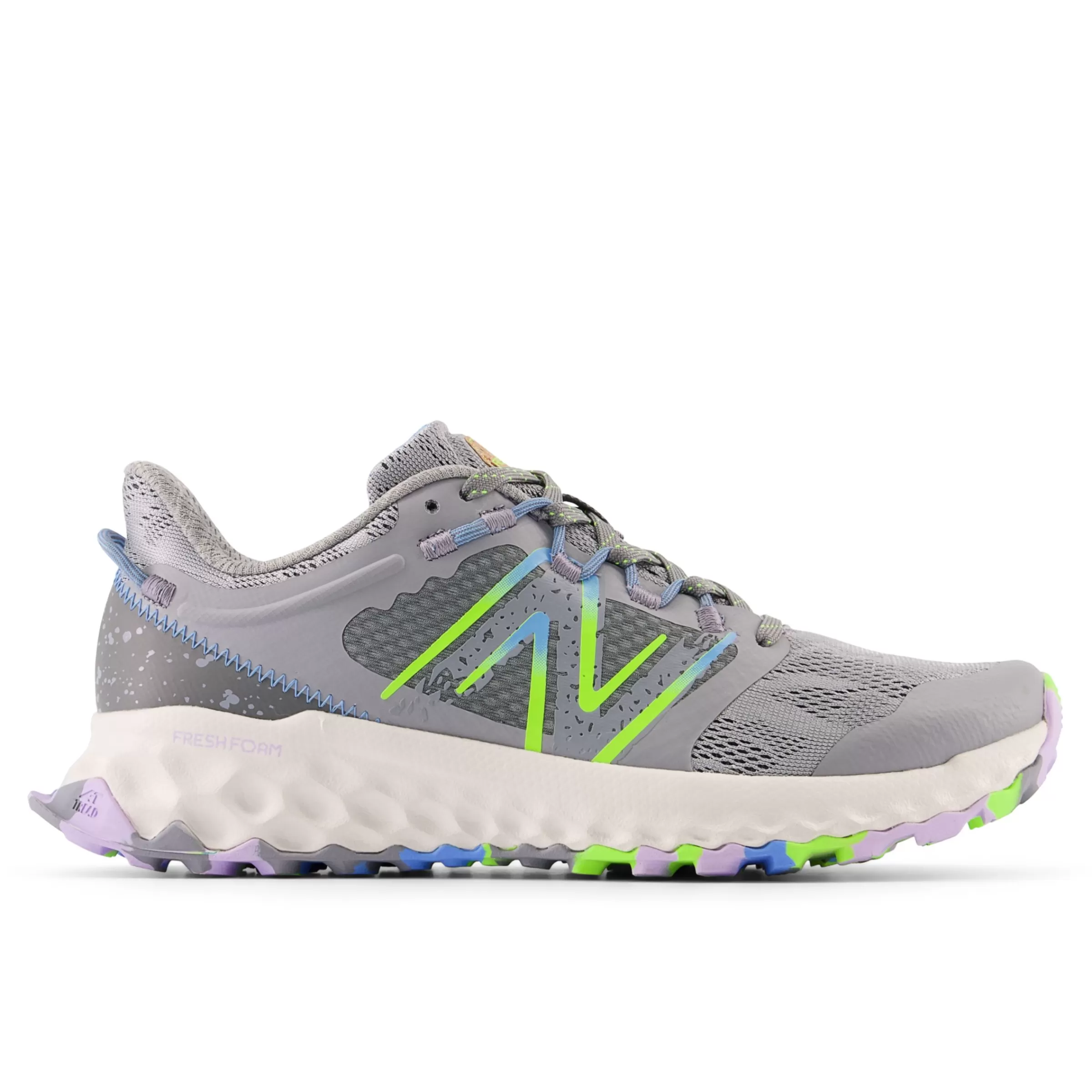 New Balance Chaussures de Running | Course de moyenne distance-FreshFoamGaroé Silver Mink avec Sky Blue et Pixel Green