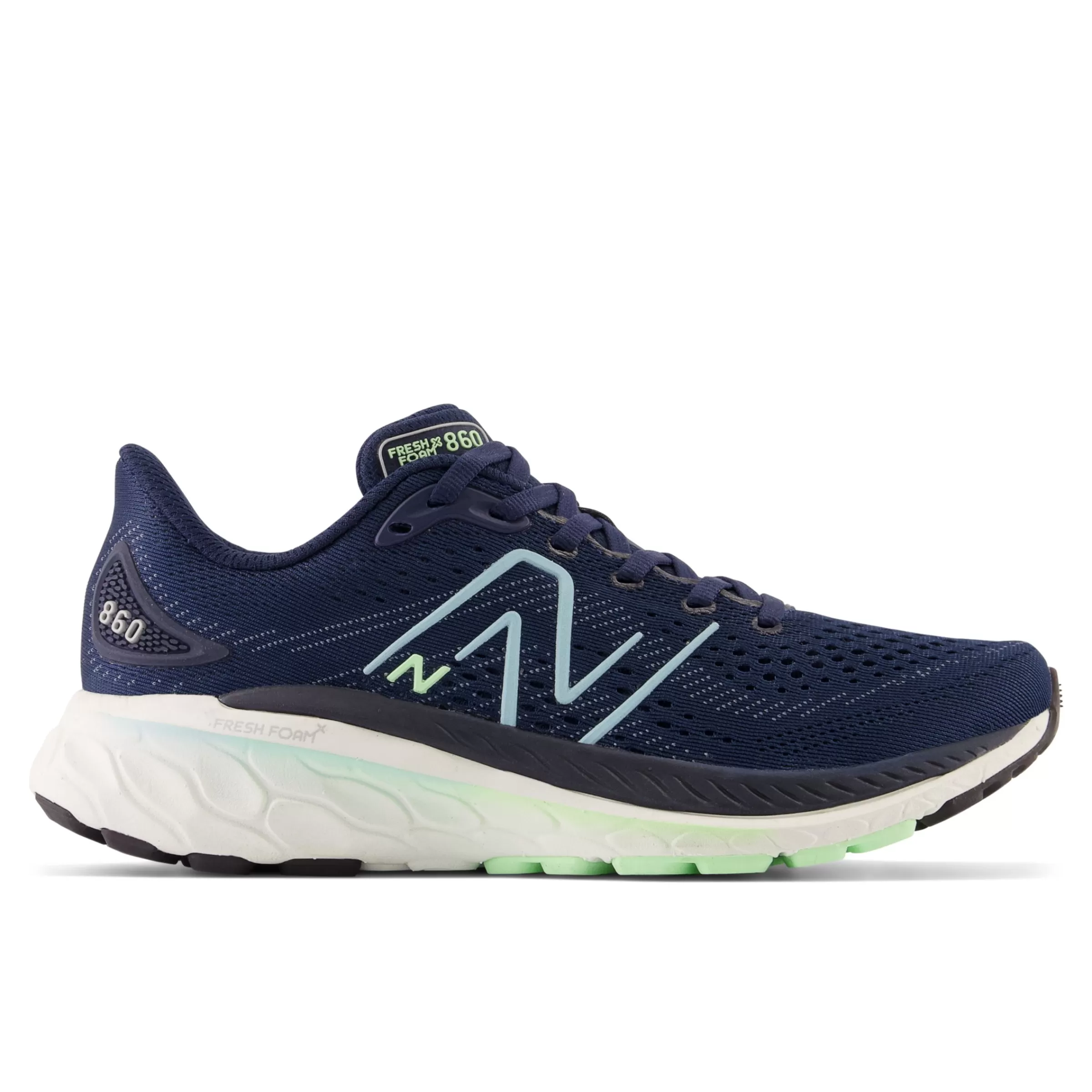 New Balance Fresh Foam x 860 | Chaussures de Running-FreshFoamX860v13 NB Navy avec Bleach Blue et Green Aura