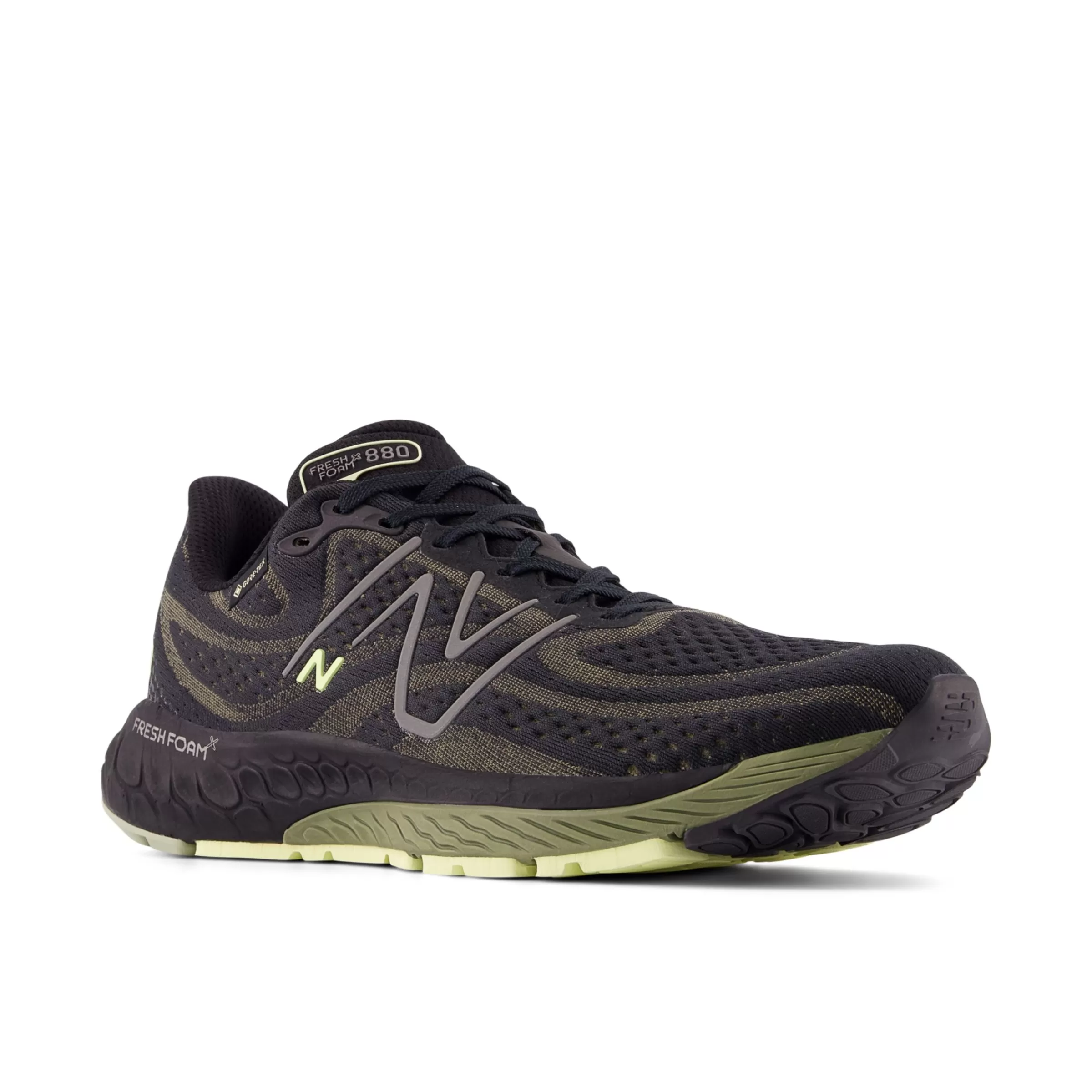 New Balance Fresh Foam x 880 | Chaussures de Running-FreshFoamX880v13GORE-TEX® Black avec Dark Olivine et Limelight