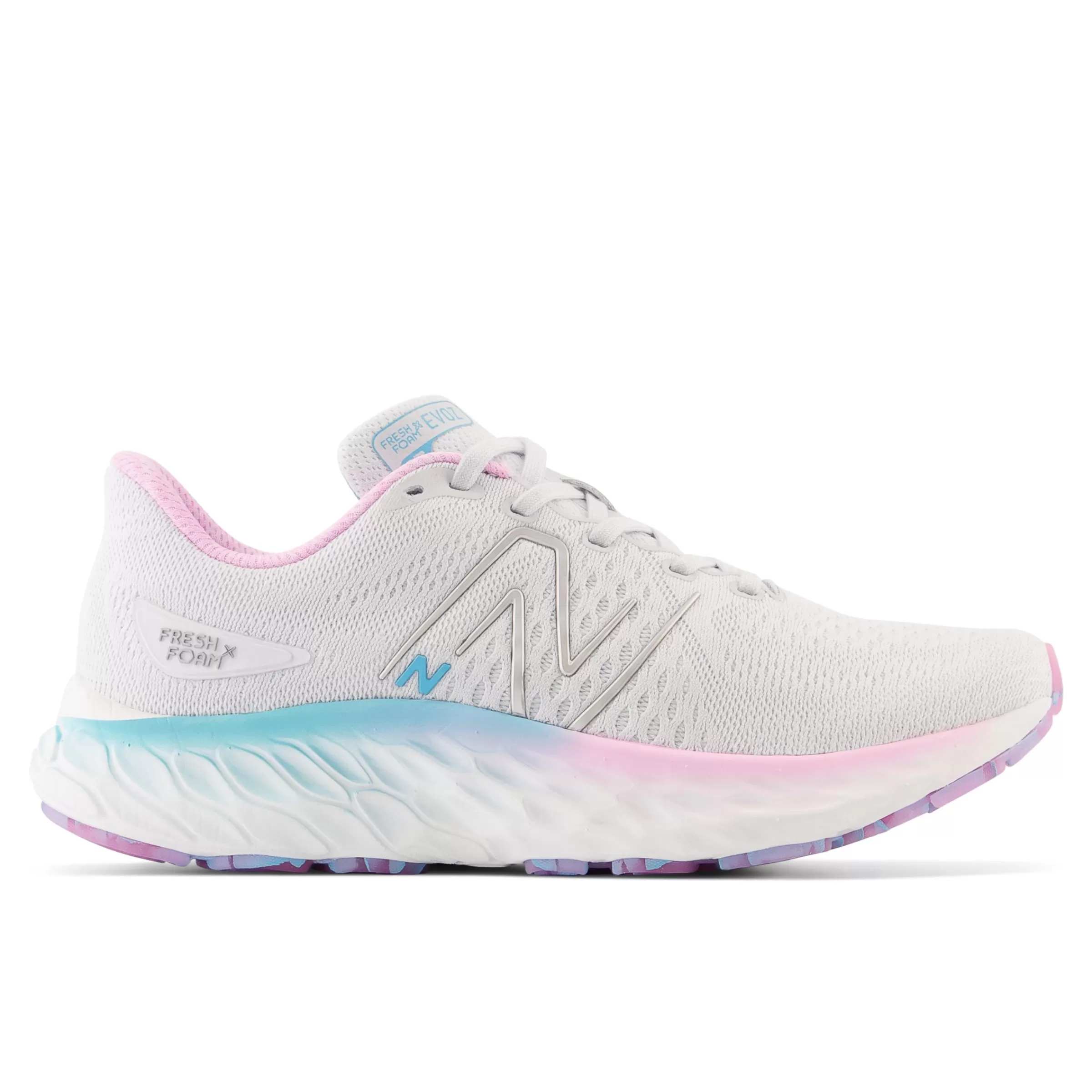 New Balance Chaussures Soldes-FreshFoamXEVOZv3 Quartz Grey avec Summer Aqua et Orbit Pink