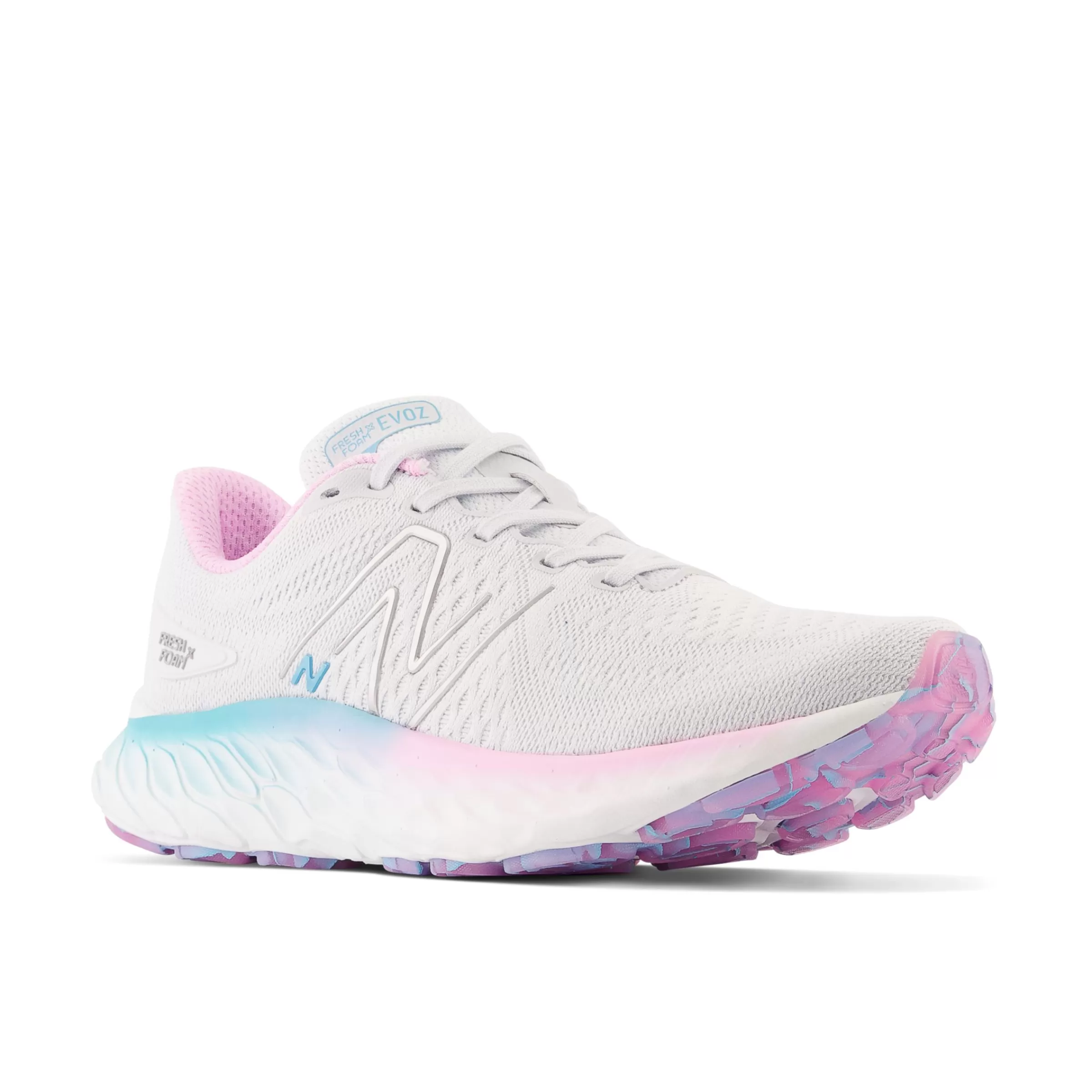 New Balance Chaussures Soldes-FreshFoamXEVOZv3 Quartz Grey avec Summer Aqua et Orbit Pink