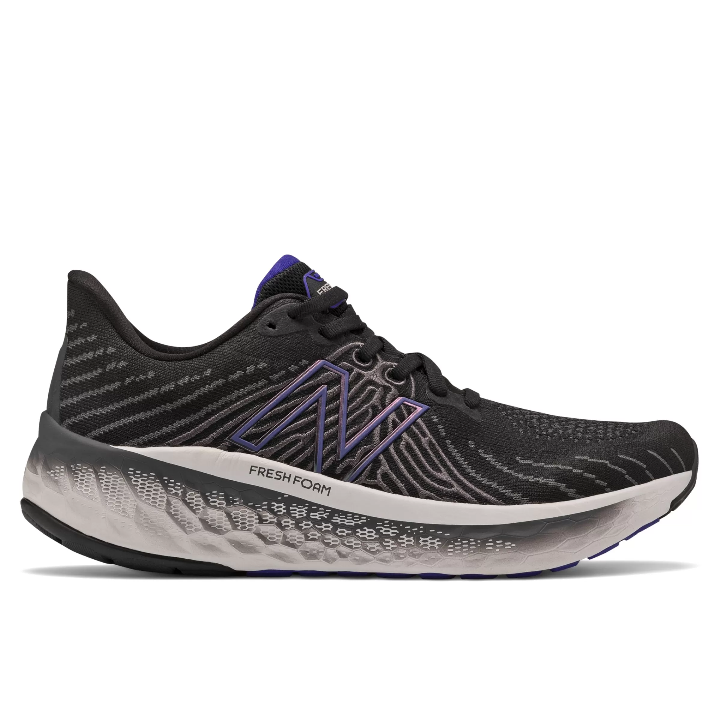 New Balance Chaussures de Running | Course de moyenne distance-FreshFoamXVongov5 Black avec Deep Violet