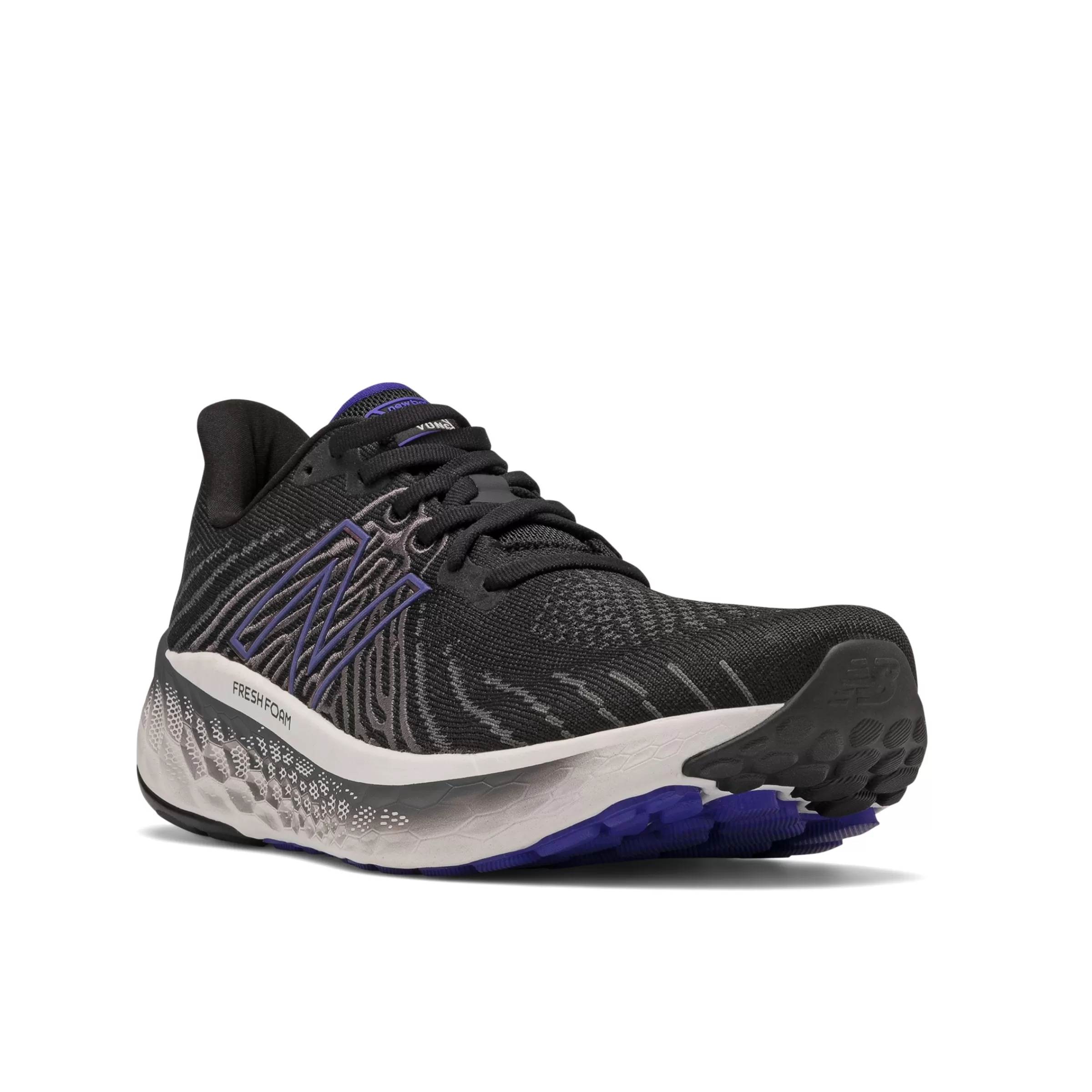 New Balance Chaussures de Running | Course de moyenne distance-FreshFoamXVongov5 Black avec Deep Violet