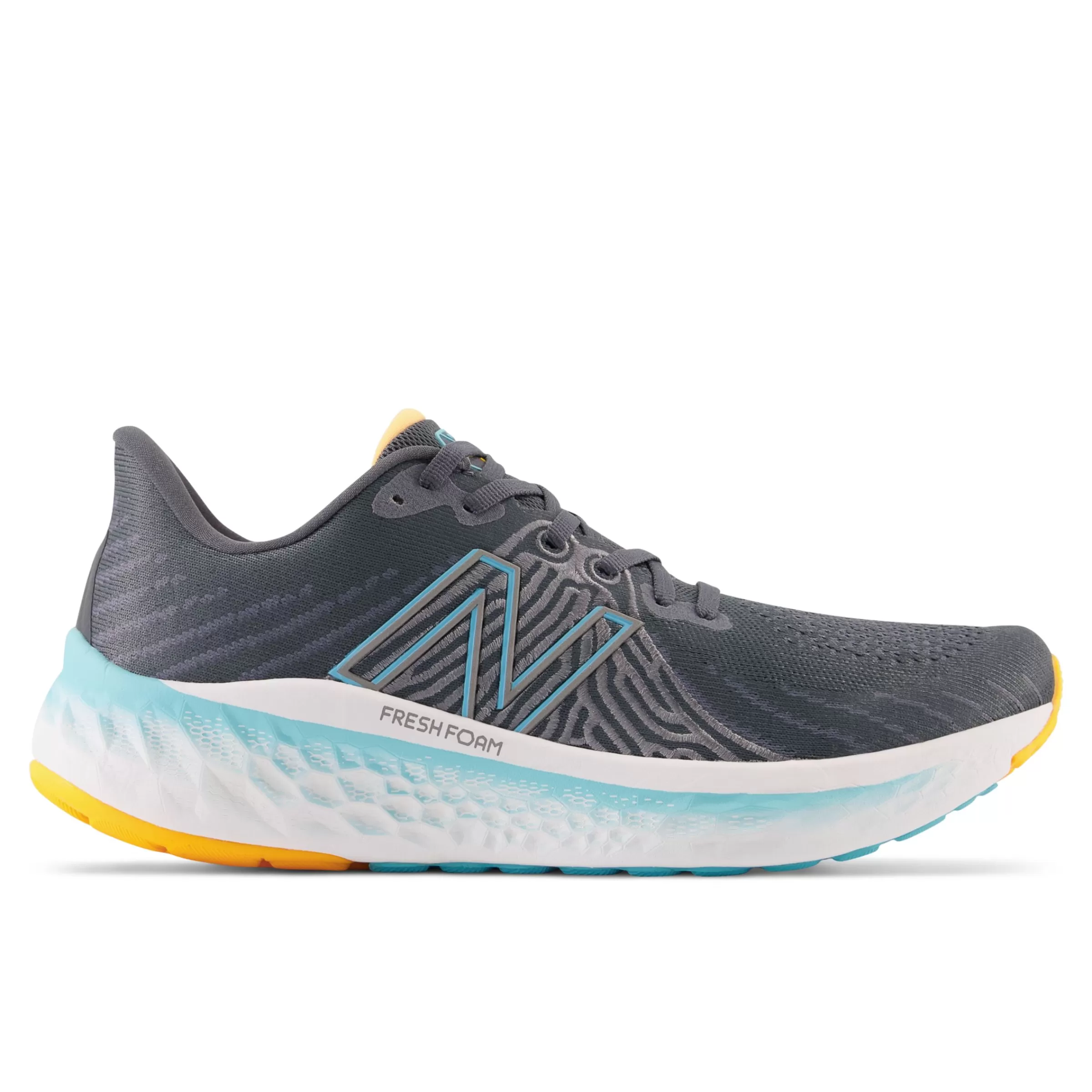 New Balance Chaussures Soldes-FreshFoamXVongov5 Graphite avec Summer Aqua et Hot Marigold