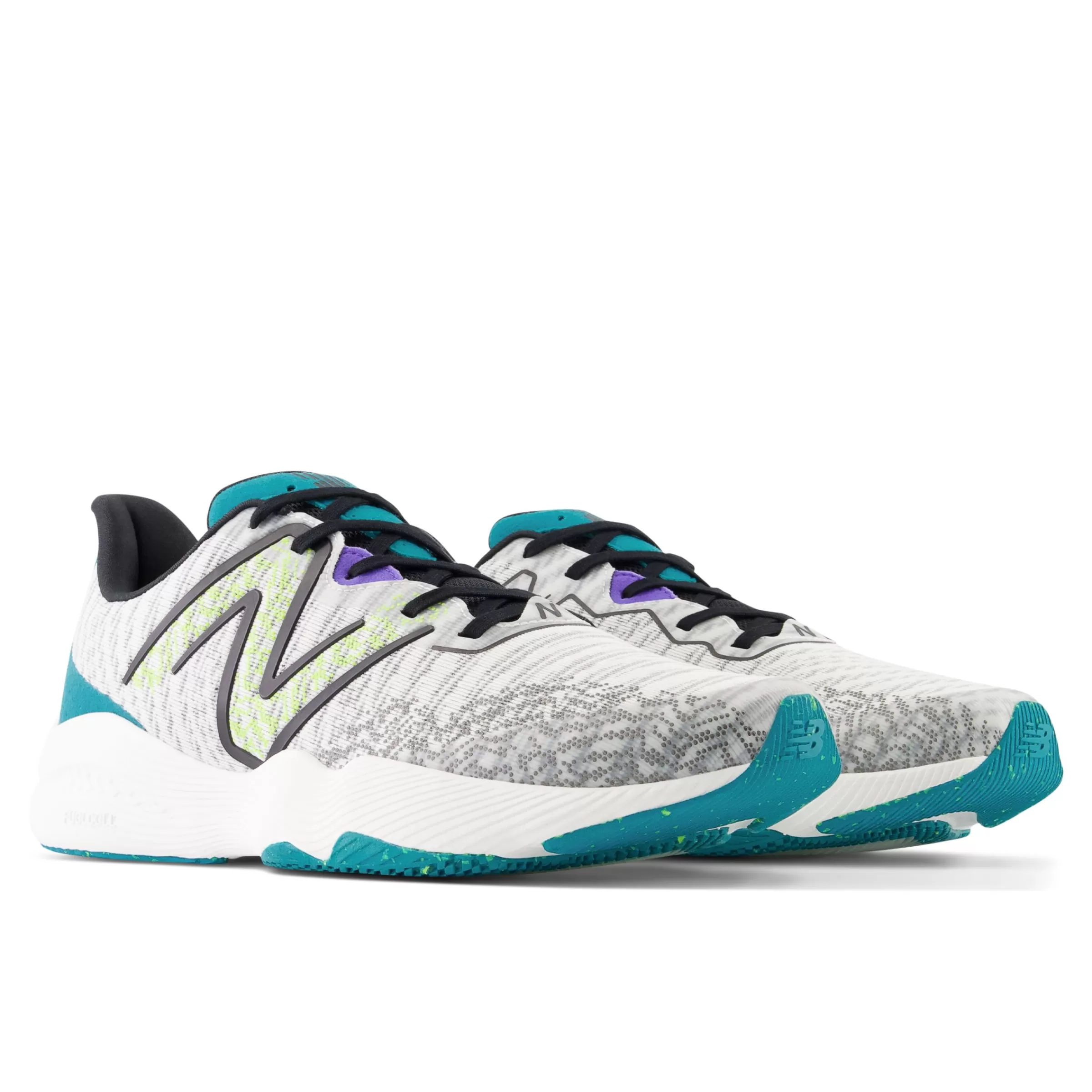 New Balance Entraînement | Chaussures-FuelCellShiftTRv2 White avec Black et Team Teal