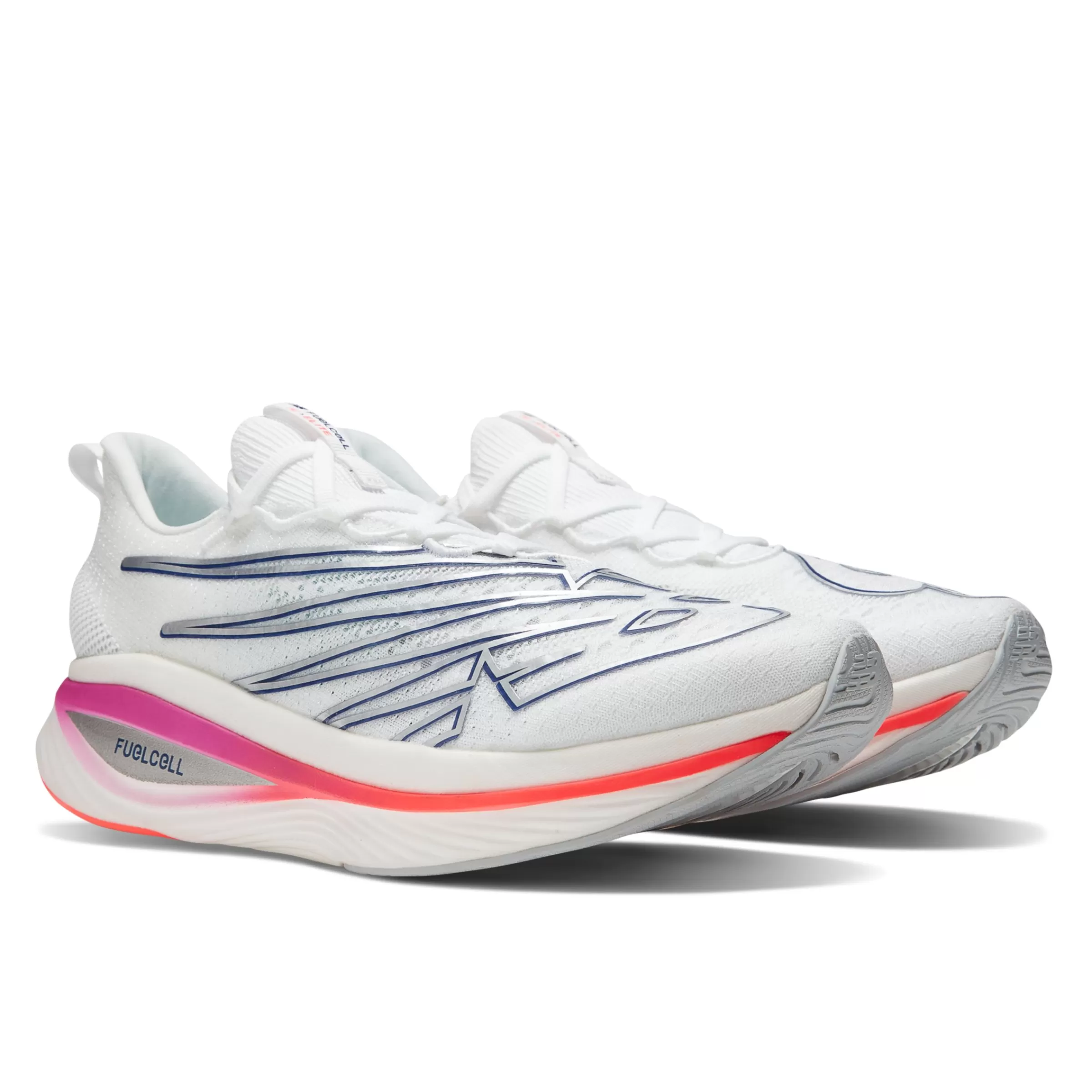 New Balance FuelCell SuperComp Elite | Chaussures de Running-FuelCellSuperCompElitev3 White avec Victory Blue