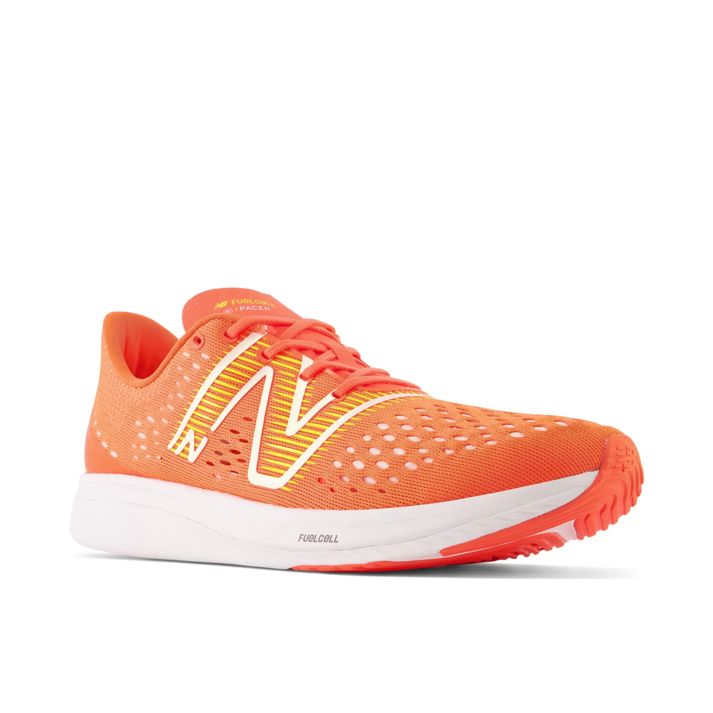 New Balance Chaussures de Running | Course de moyenne distance-FuelCellSupercompPacer Neon Dragonfly avec Cosmic Pineapple et White Iridescent