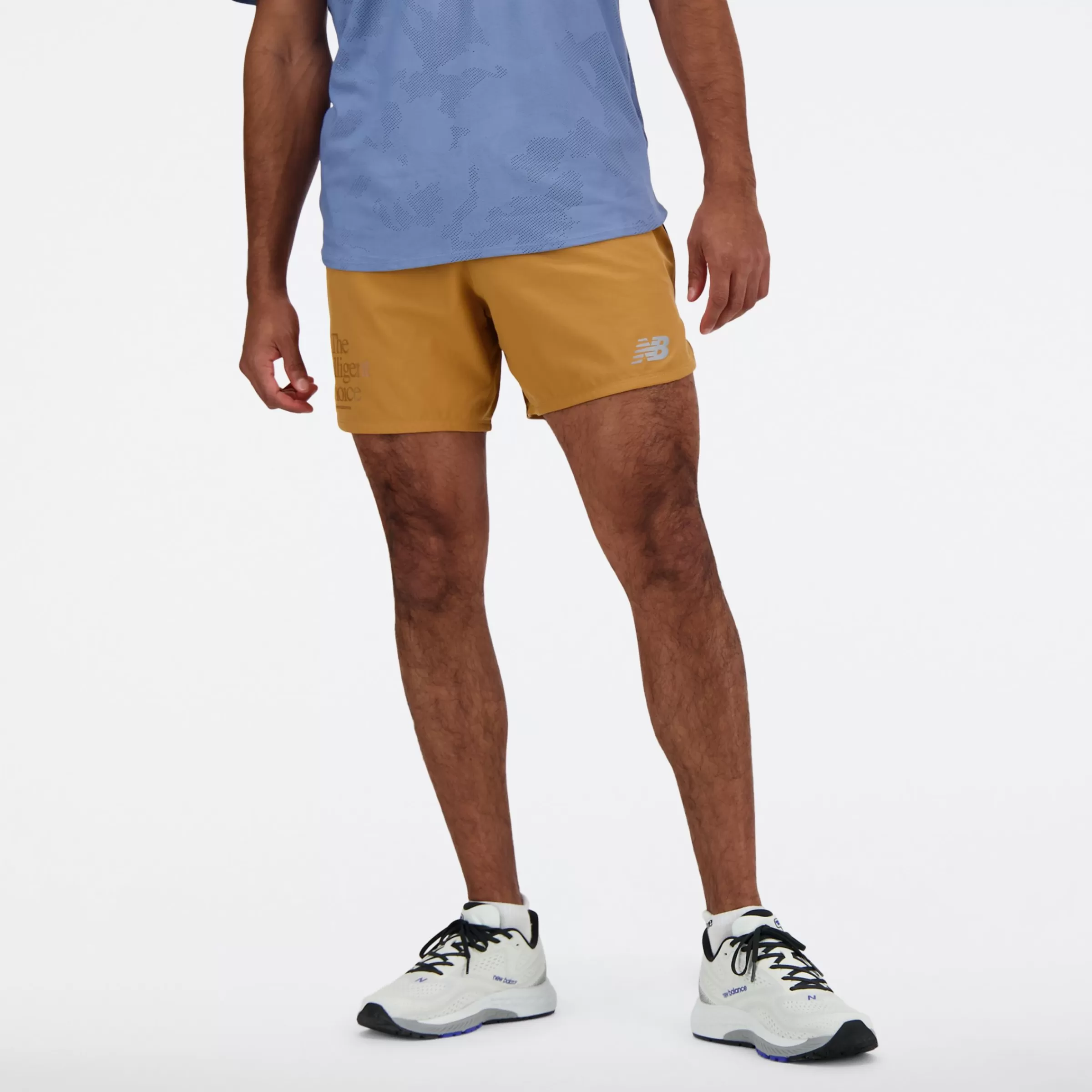 New Balance Shorts | Vêtements de Running-GraphicImpactRun5InchShort TOBACCO