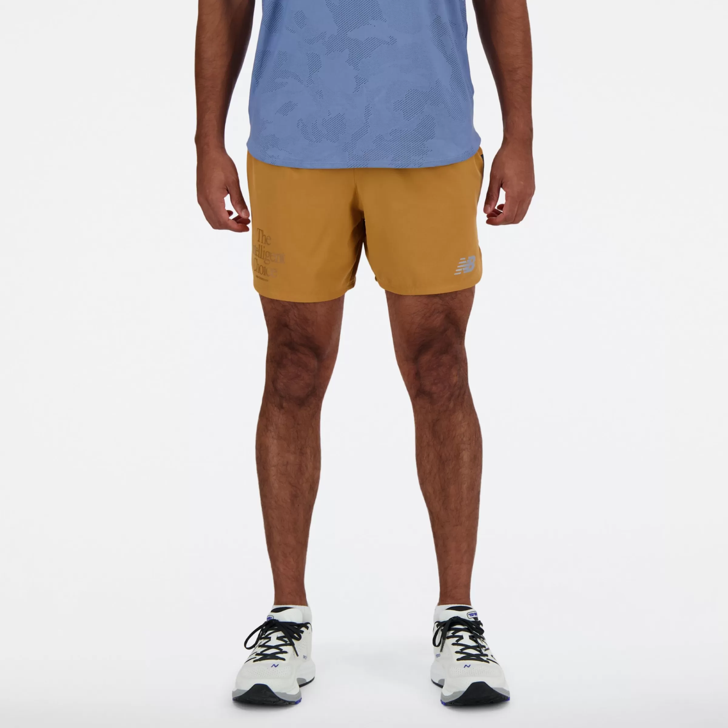 New Balance Shorts | Vêtements de Running-GraphicImpactRun5InchShort TOBACCO