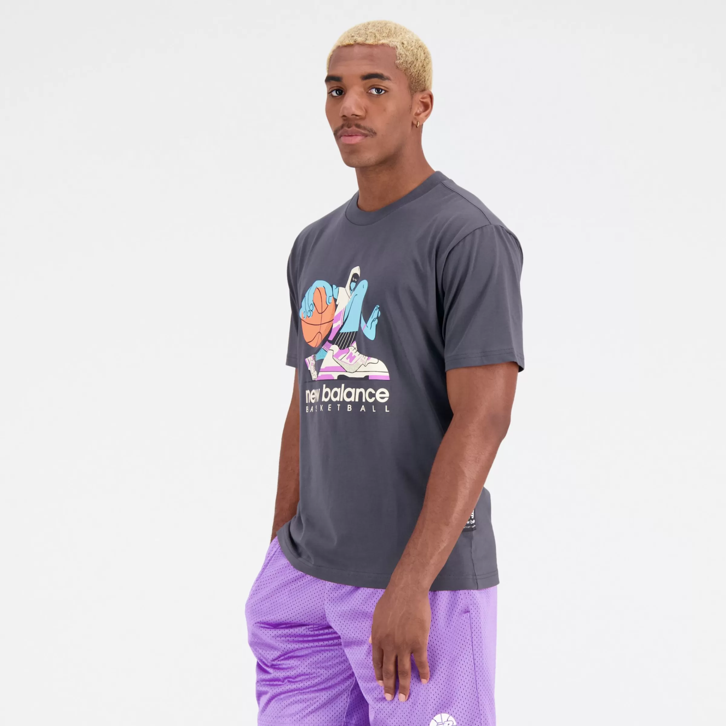 New Balance Vêtements | Tee-shirts et Maillots-HoopsCottonJerseyShortSleeveT-shirt BLACKTOP