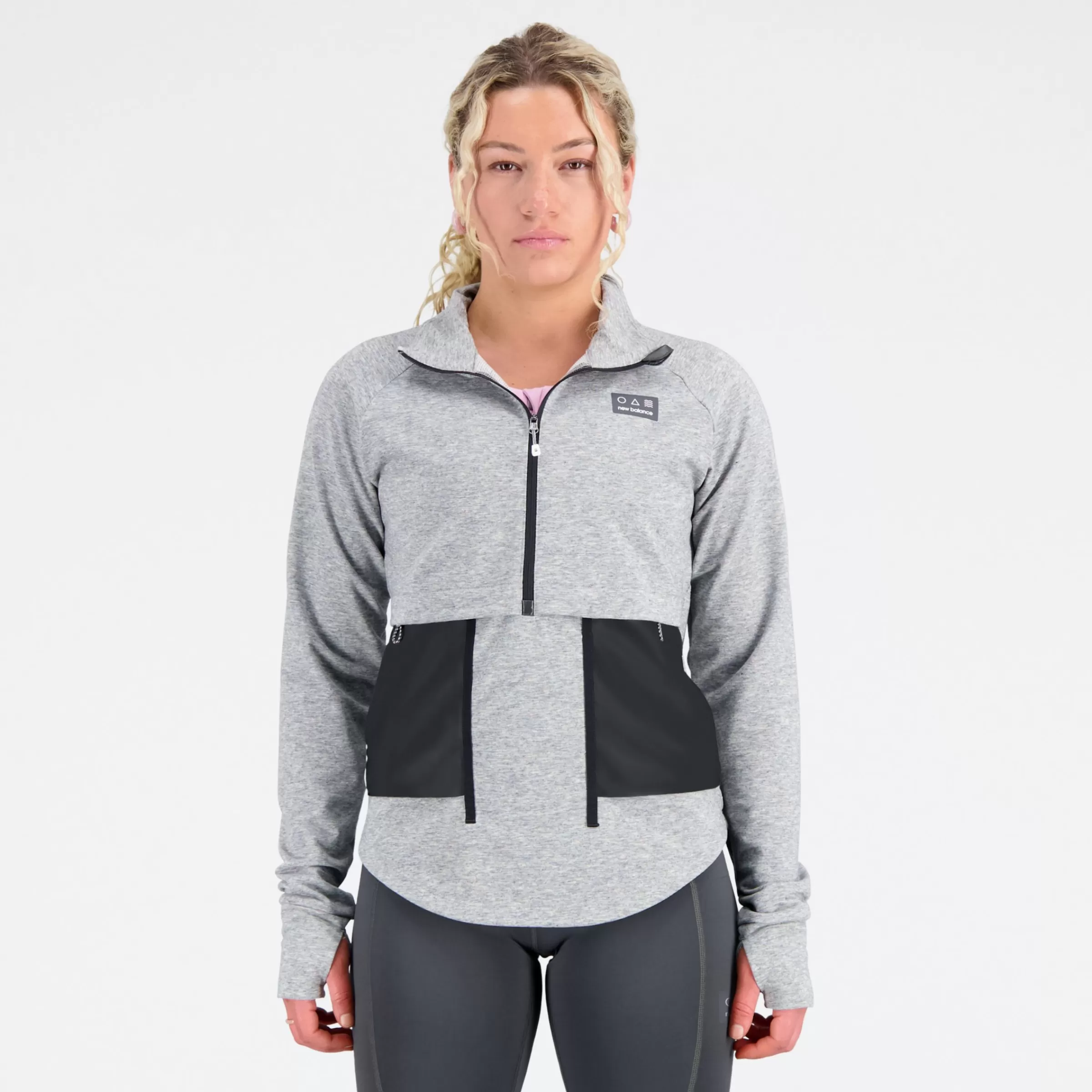 New Balance Vêtements de Running | T-shirts et hauts-ImpactRunAT1/2Zip SPINNEX GREY