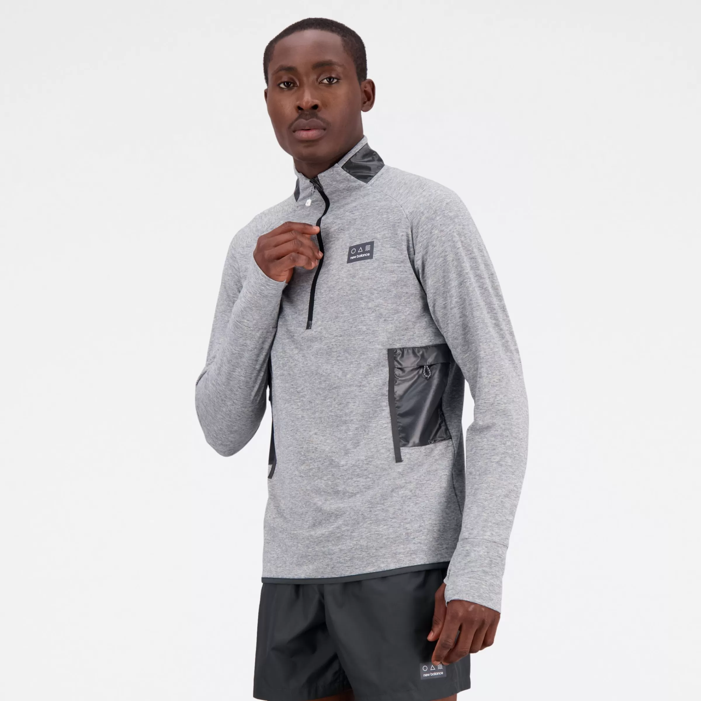 New Balance Vêtements de Running | T-shirts et hauts-ImpactRunAT1/2Zip SPINNEX GREY