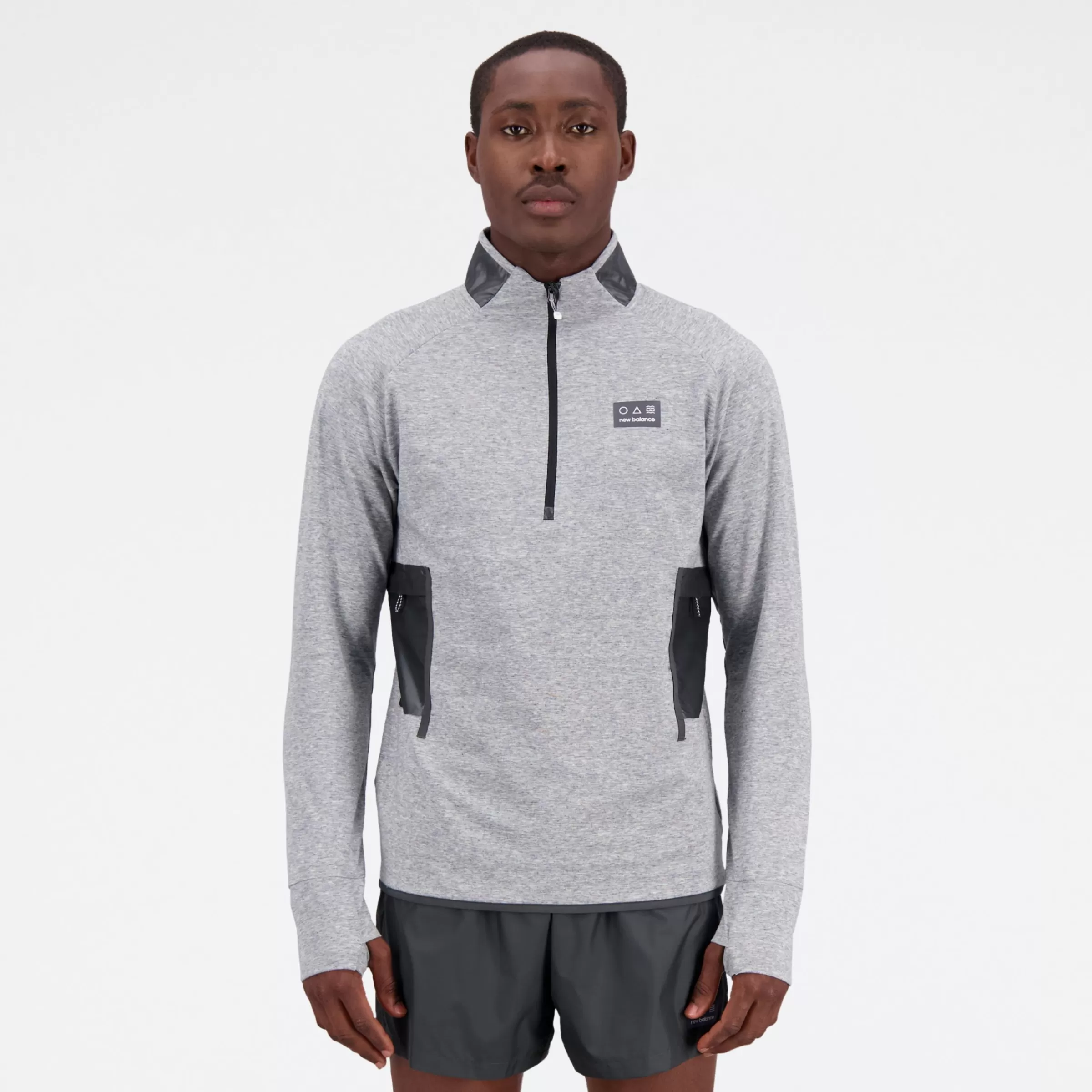 New Balance Vêtements de Running | T-shirts et hauts-ImpactRunAT1/2Zip SPINNEX GREY