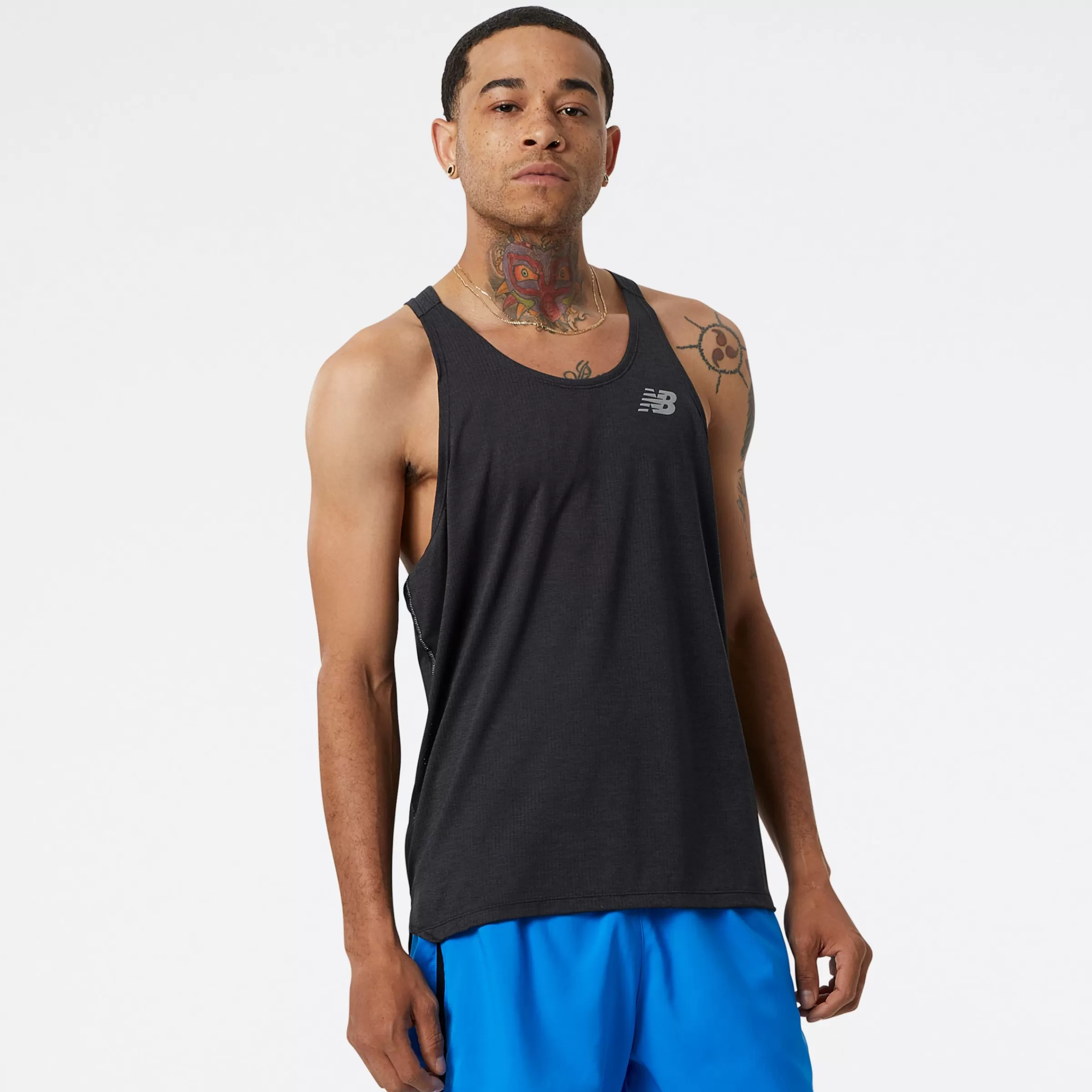 New Balance Vêtements Soldes-ImpactRunSinglet BLACK