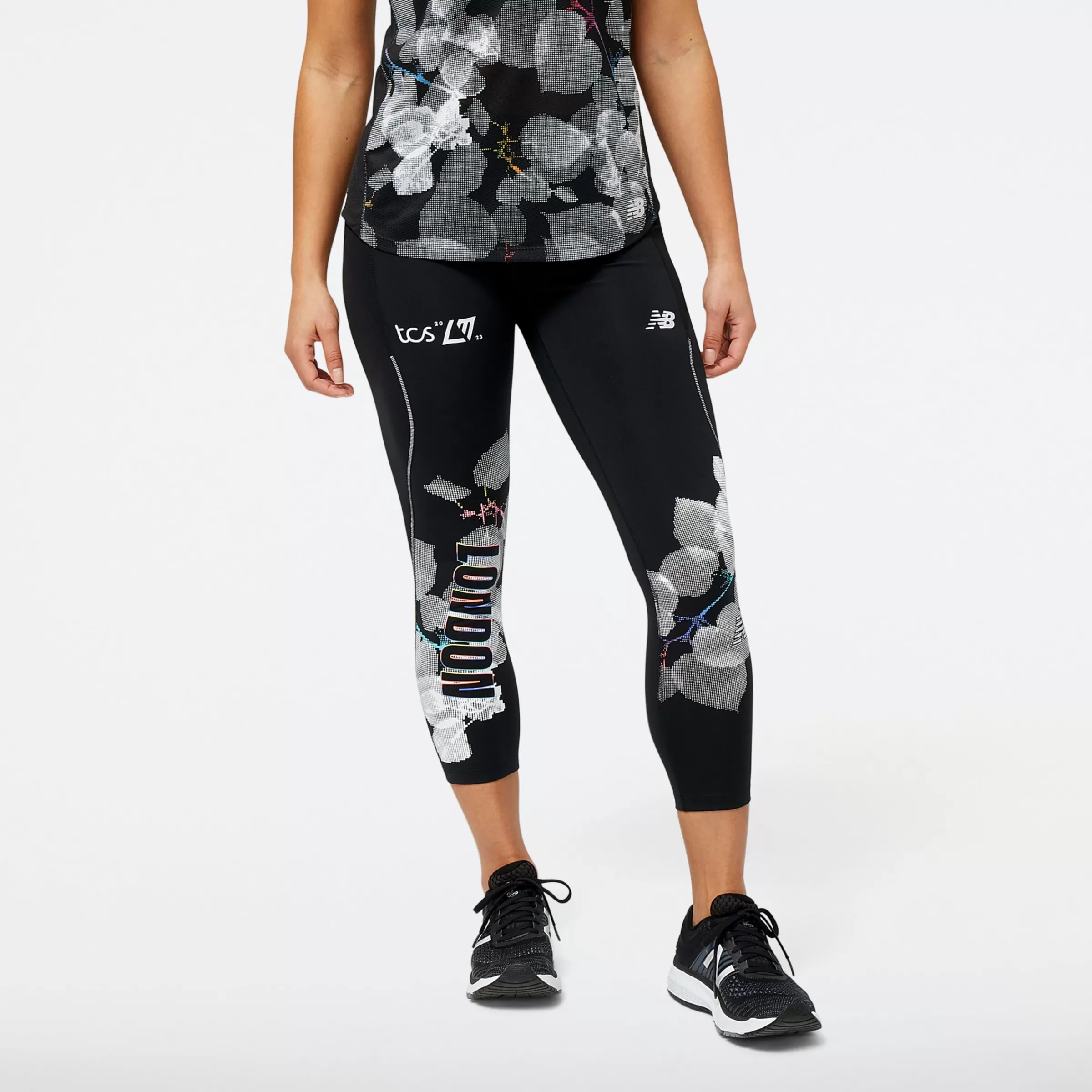 New Balance Vêtements de Running | Pantalons et collants-LondonEditionPrintedImpactRunCoupeCourte BLACK MULTI