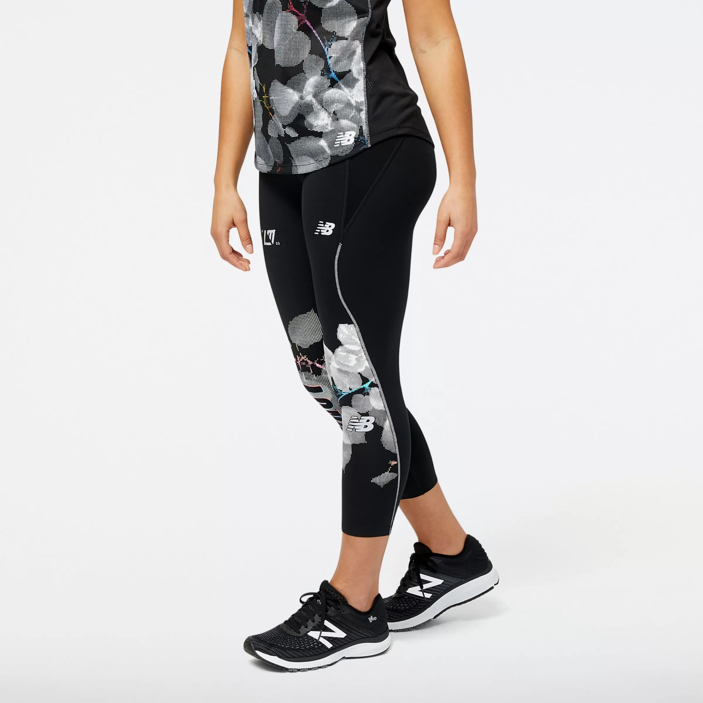 New Balance Vêtements de Running | Pantalons et collants-LondonEditionPrintedImpactRunCoupeCourte BLACK MULTI