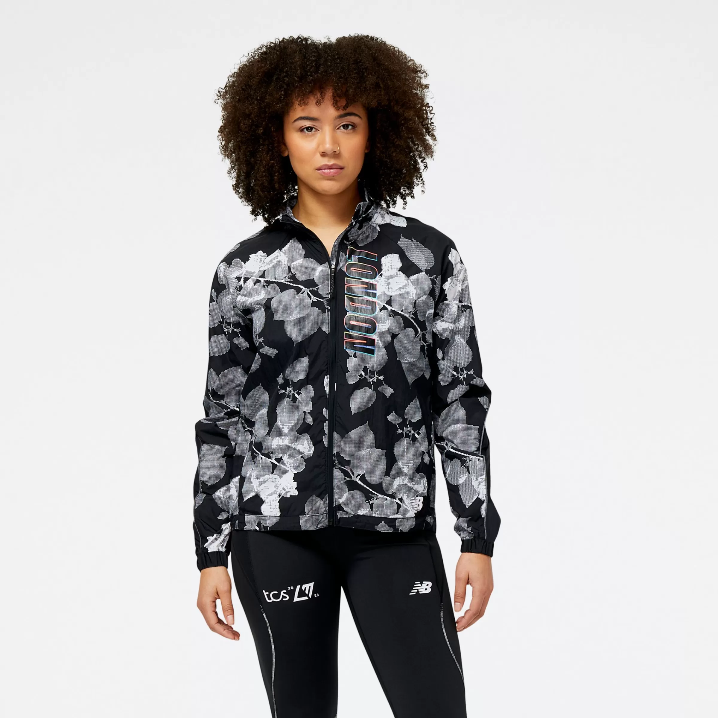 New Balance Vêtements de Running | Vestes-LondonEditionPrintedImpactRunPackableJacket BLACK MULTI