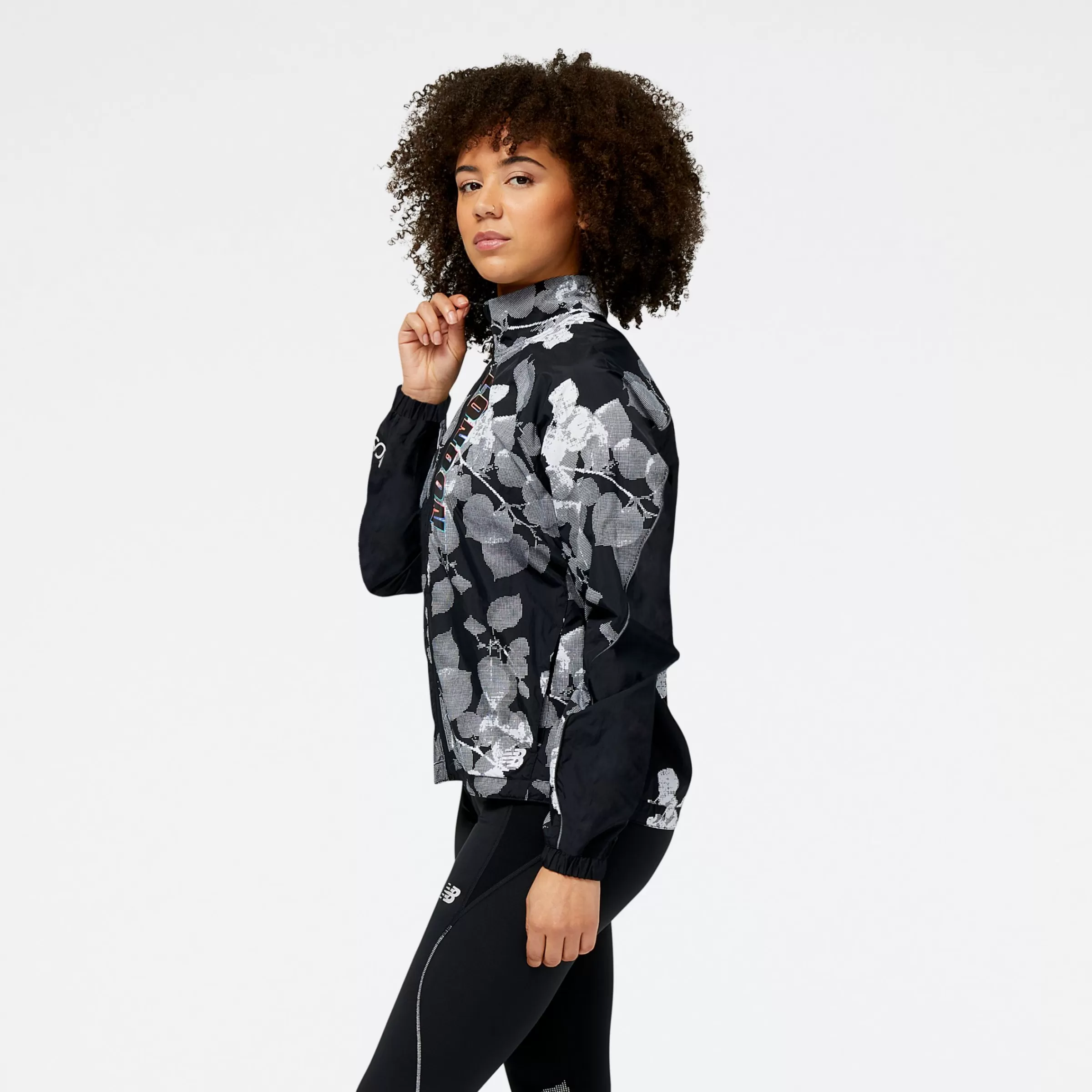 New Balance Vêtements de Running | Vestes-LondonEditionPrintedImpactRunPackableJacket BLACK MULTI