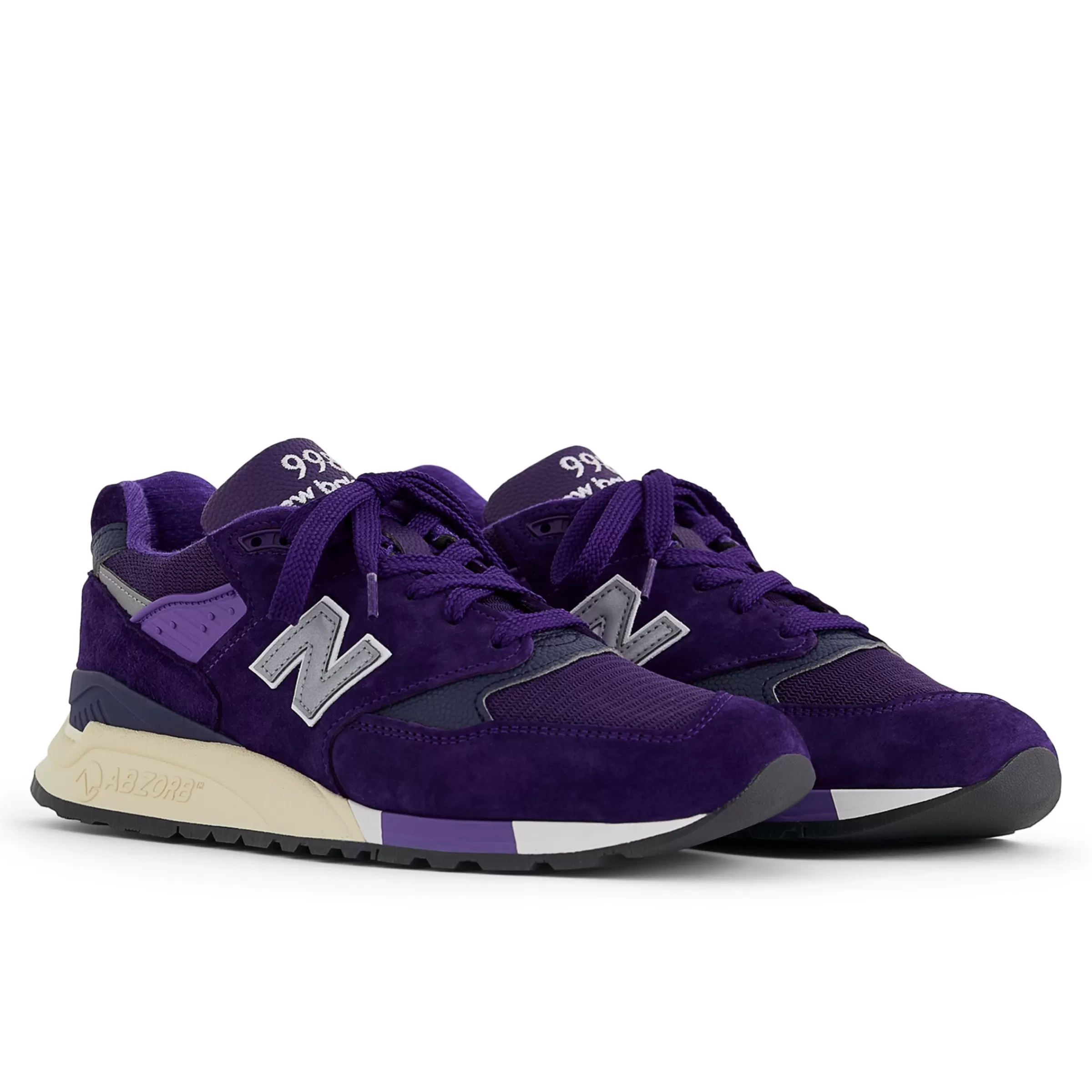 New Balance Entraînement | Chaussures-MadeinUSA998 Plum avec Silver