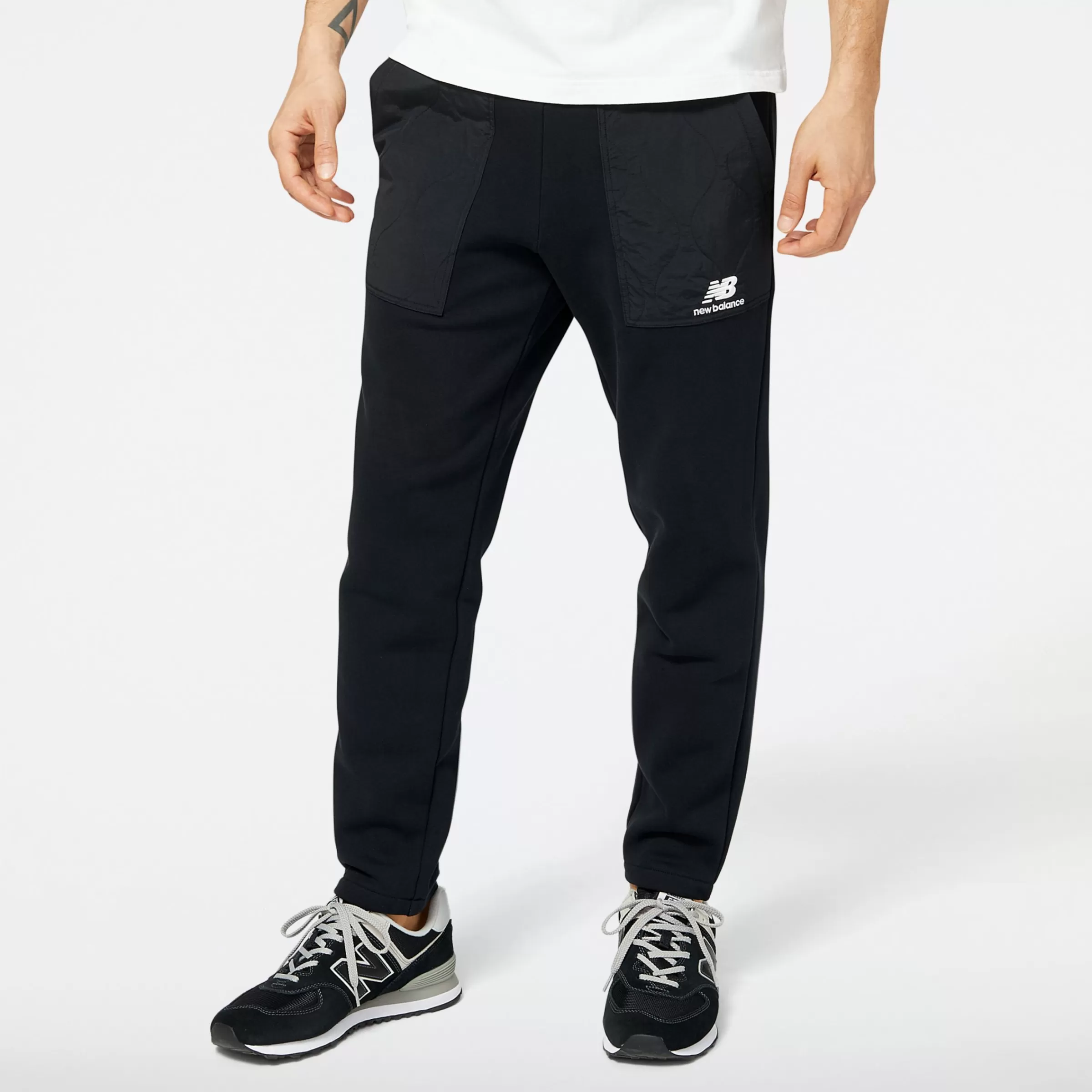 New Balance Vêtements | Pantalons et Leggings-NBAthleticsQuiltedFleecePant BLACK