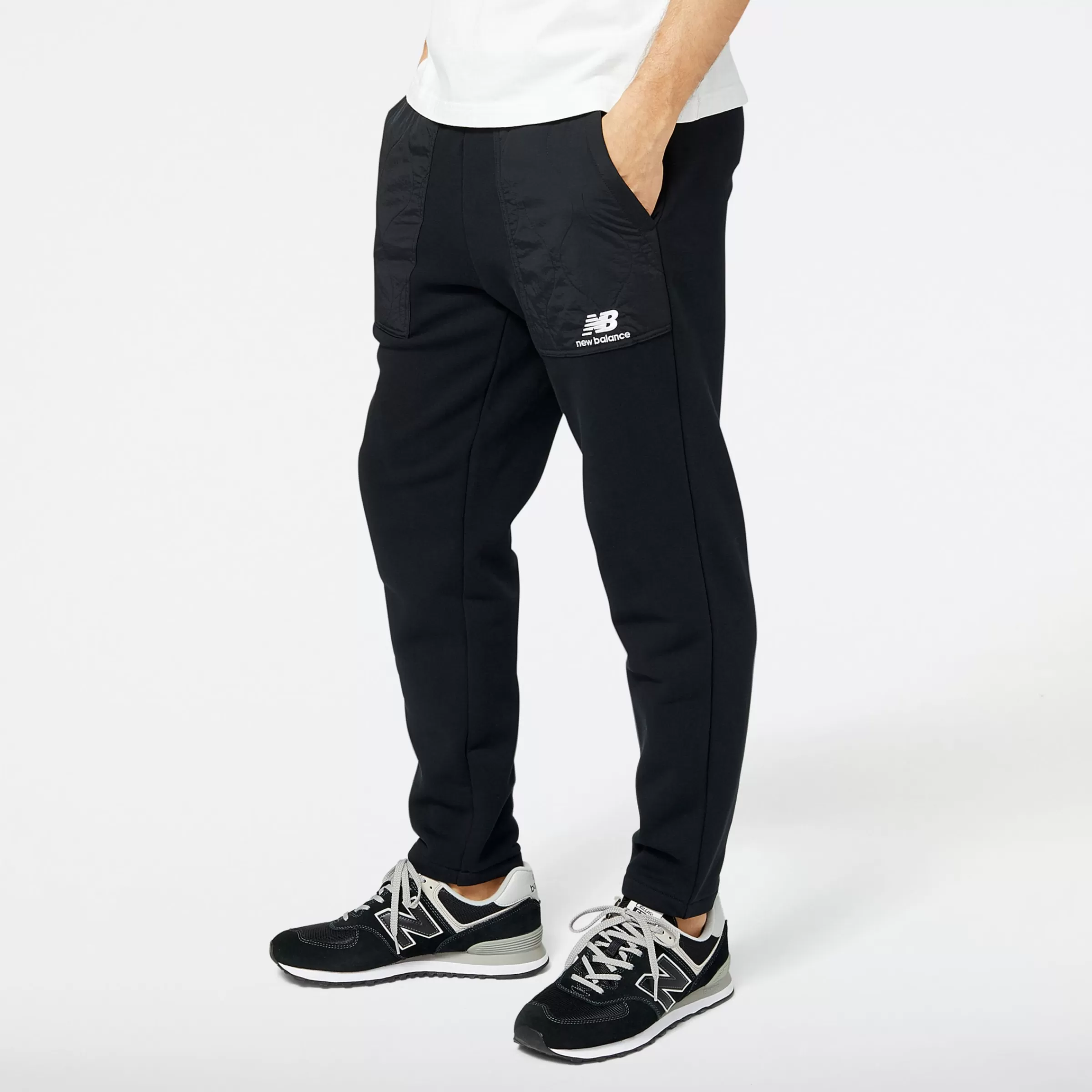 New Balance Vêtements | Pantalons et Leggings-NBAthleticsQuiltedFleecePant BLACK