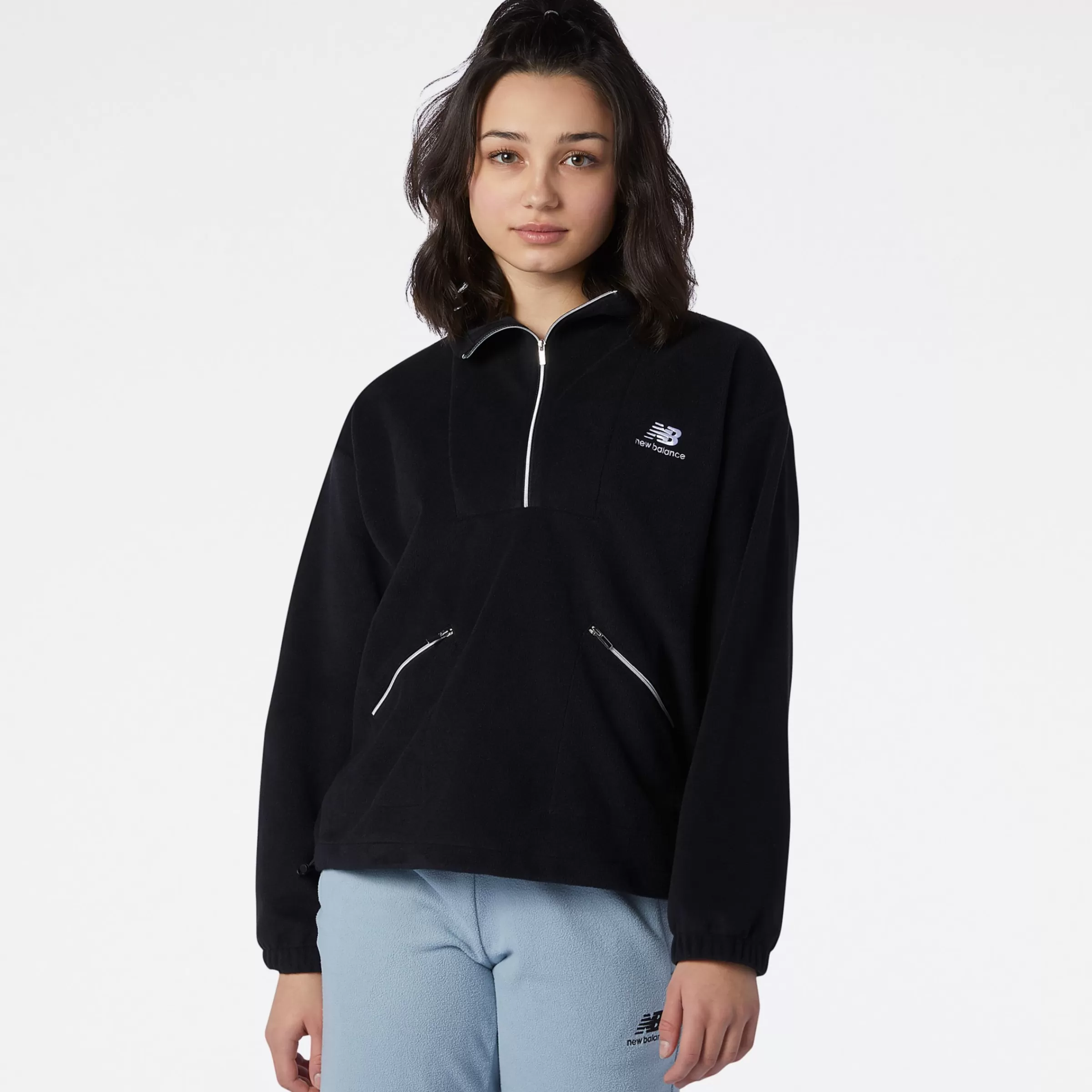 New Balance Sweats à capuche et Sweat-shirts | Tee-shirts et Débardeurs-NBAthleticsWinterizedQuarterZipper BLACK