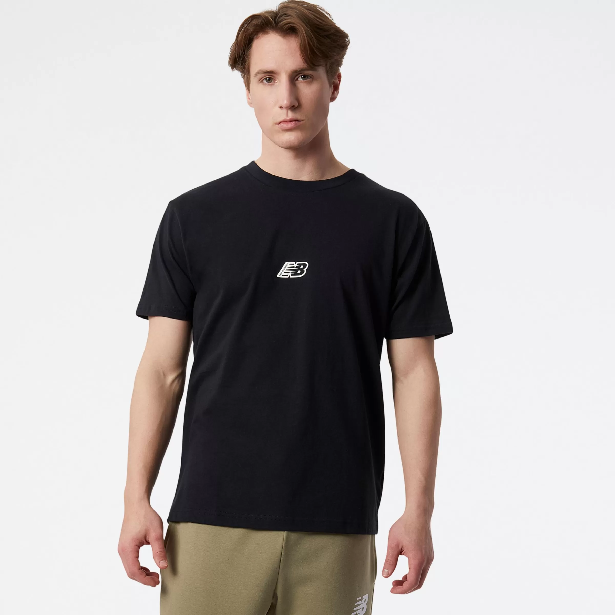 New Balance Vêtements | Tee-shirts et Maillots-NBEssentialsGraphicShortSleeve2 BLACK