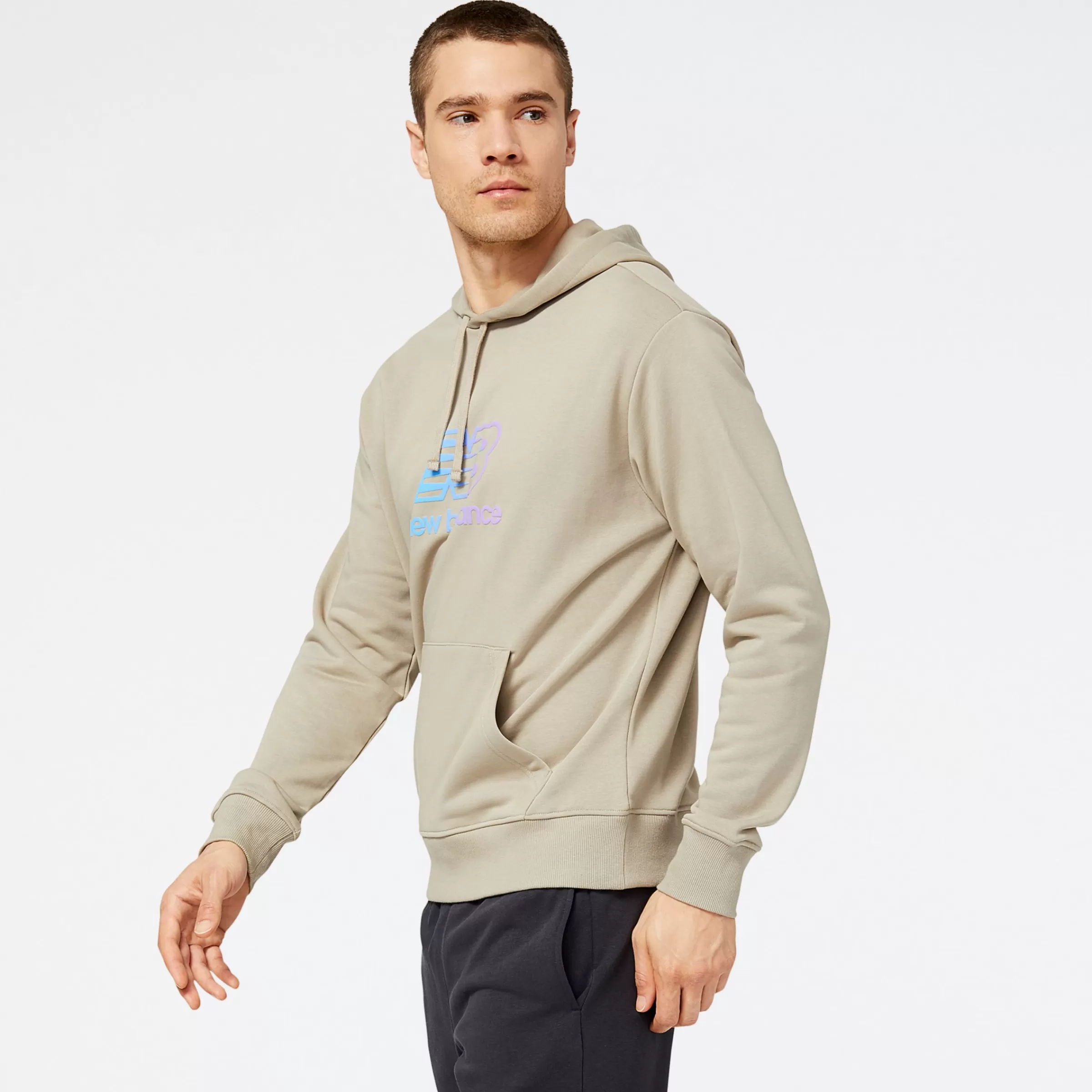 New Balance Vêtements | Sweats à capuche et Sweat-shirts-NBEssentialsPuffPrintHoodie ALUMINUM