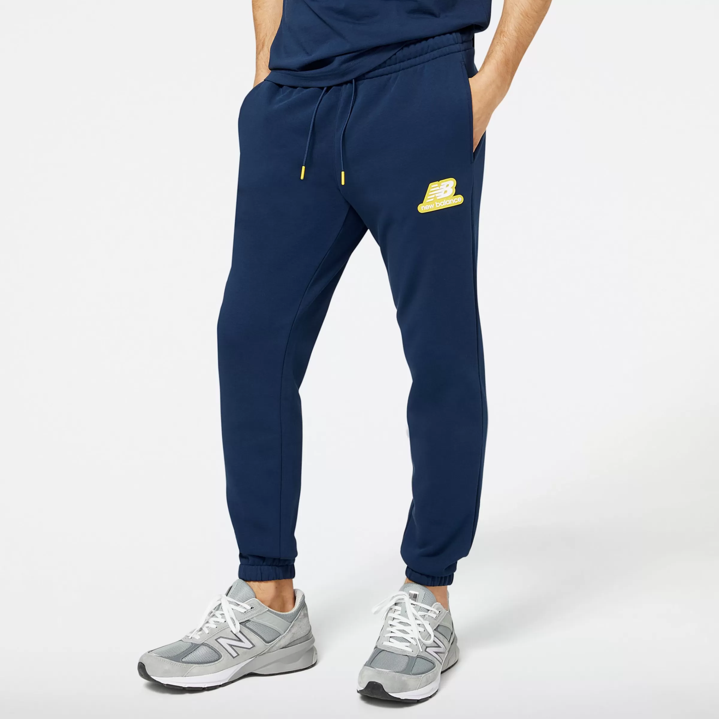 New Balance Vêtements | Pantalons et Leggings-NBEssentialsStackedRubberPackSweatpant NATURAL INDIGO