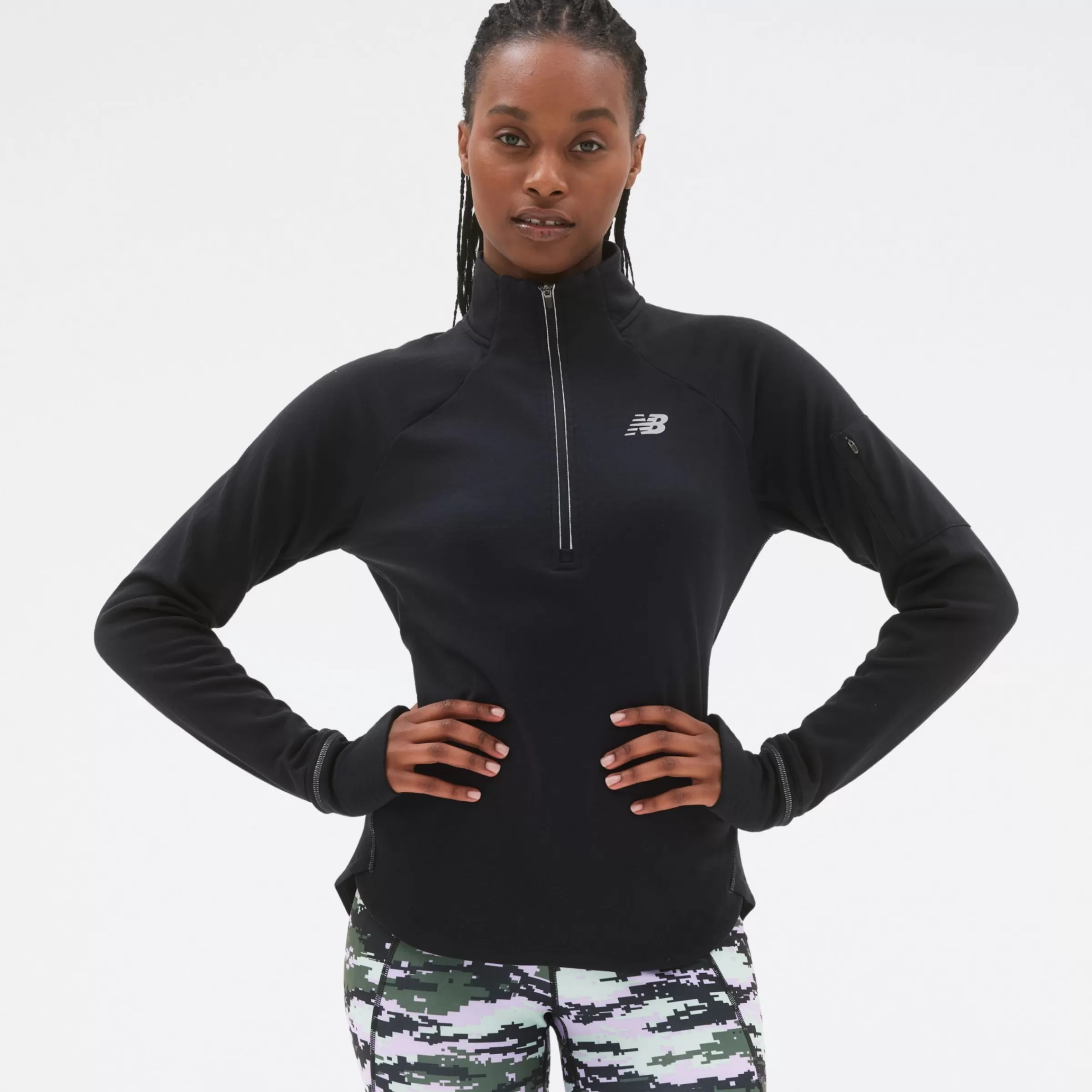 New Balance T-shirts et hauts | Vêtements de Running-NBHeatGridHalfZip